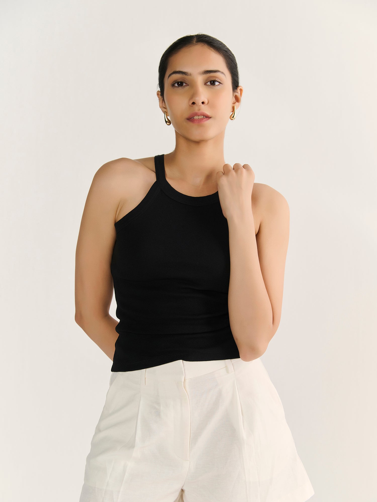 Rib Halter Neck Tank