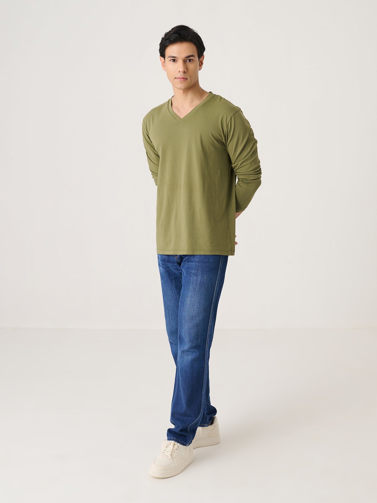 V Neck Long Sleeve