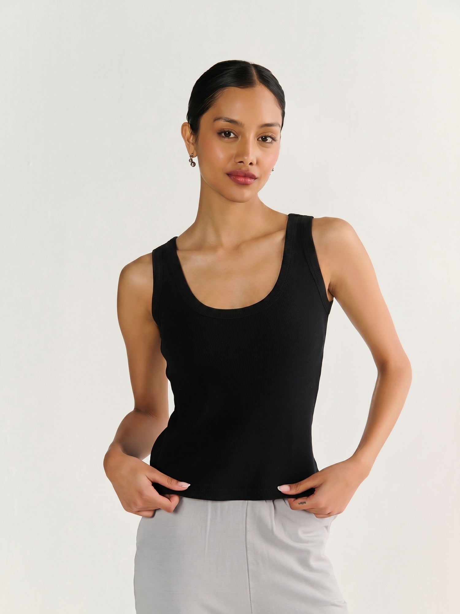 Rib Scoop Neck Tank