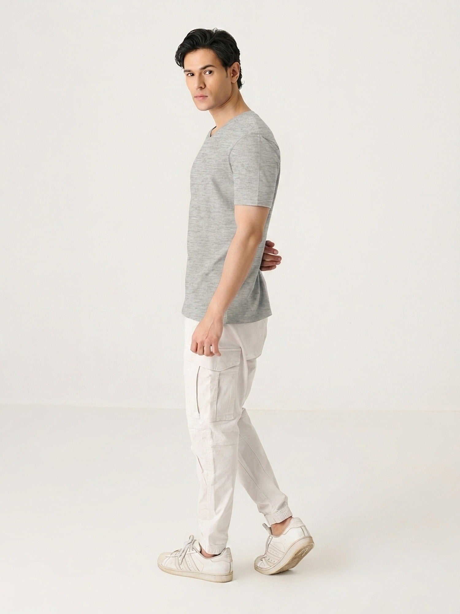 V Neck Short Sleeve