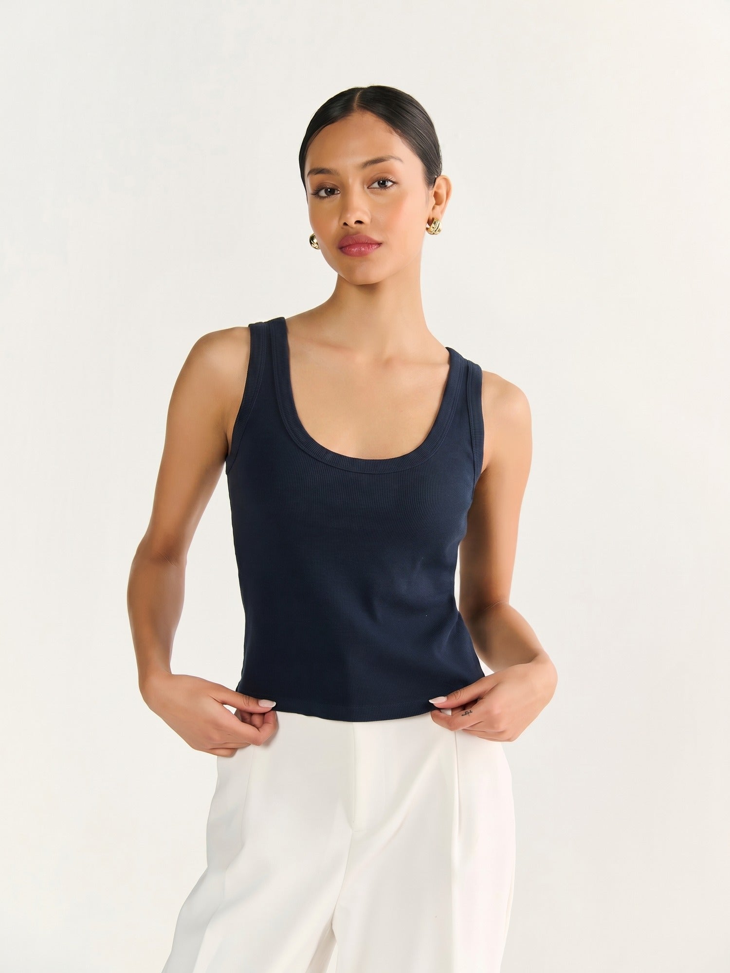 Rib Scoop Neck Tank