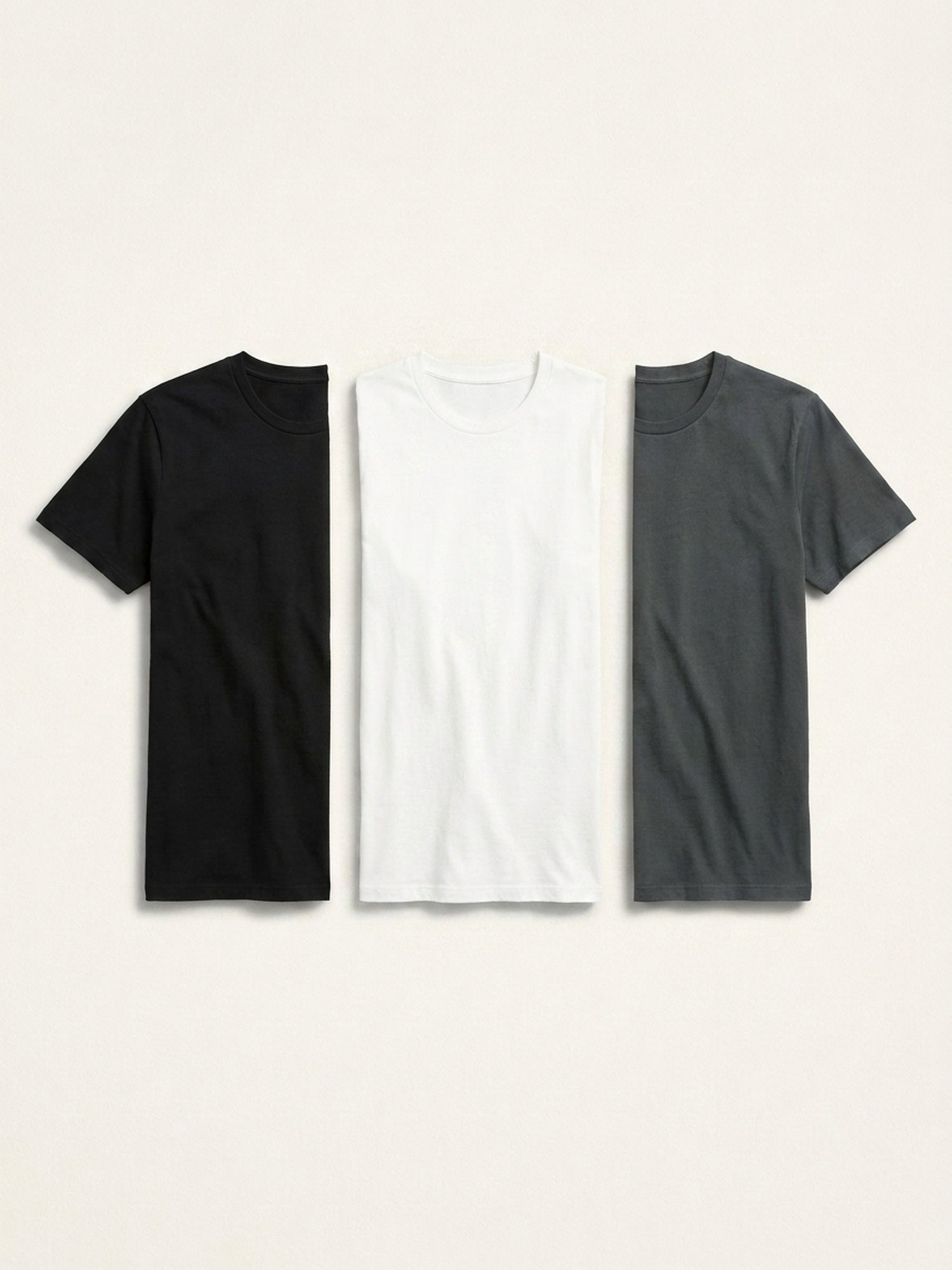 3x Short Sleeve Tee Bundle (Man) - Black + White + Colour