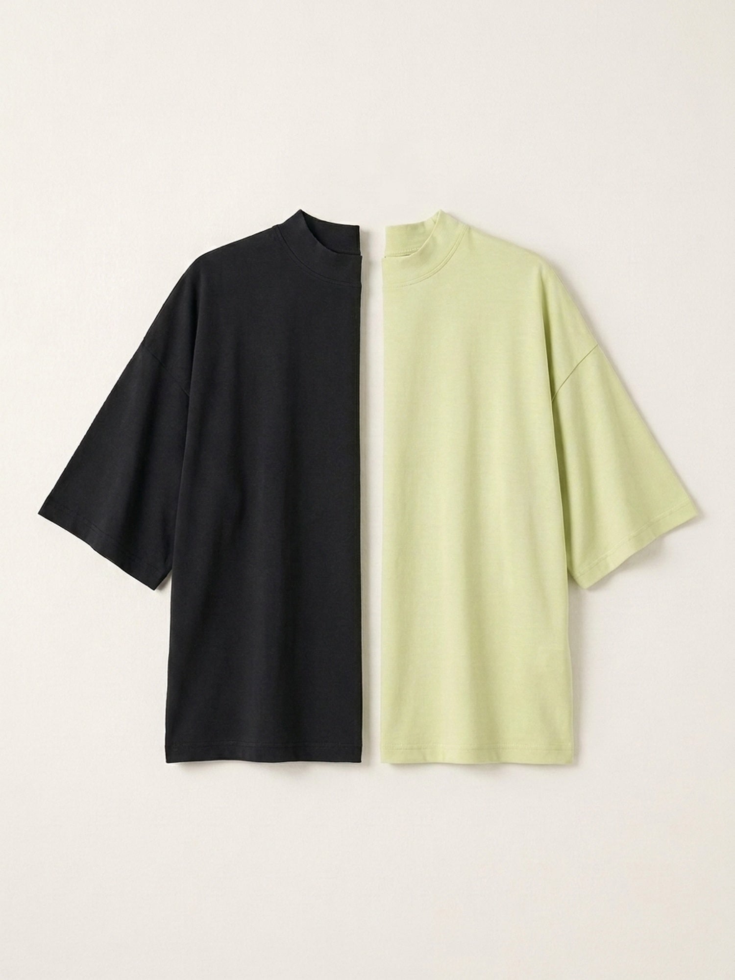2x Oversized High Neck Bundle (Woman) - Black + Colour