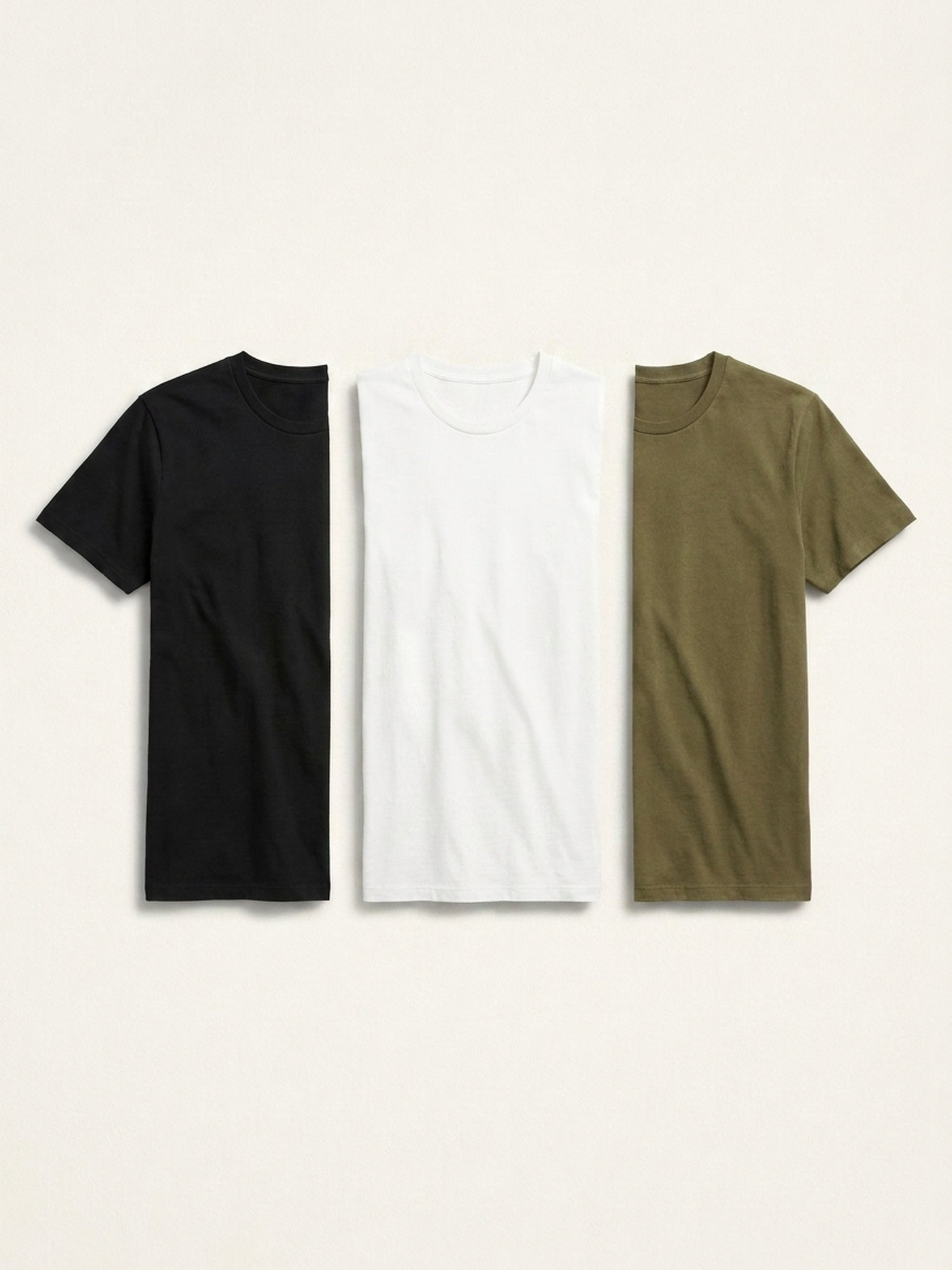 3x Short Sleeve Tee Bundle (Man) - Black + White + Colour