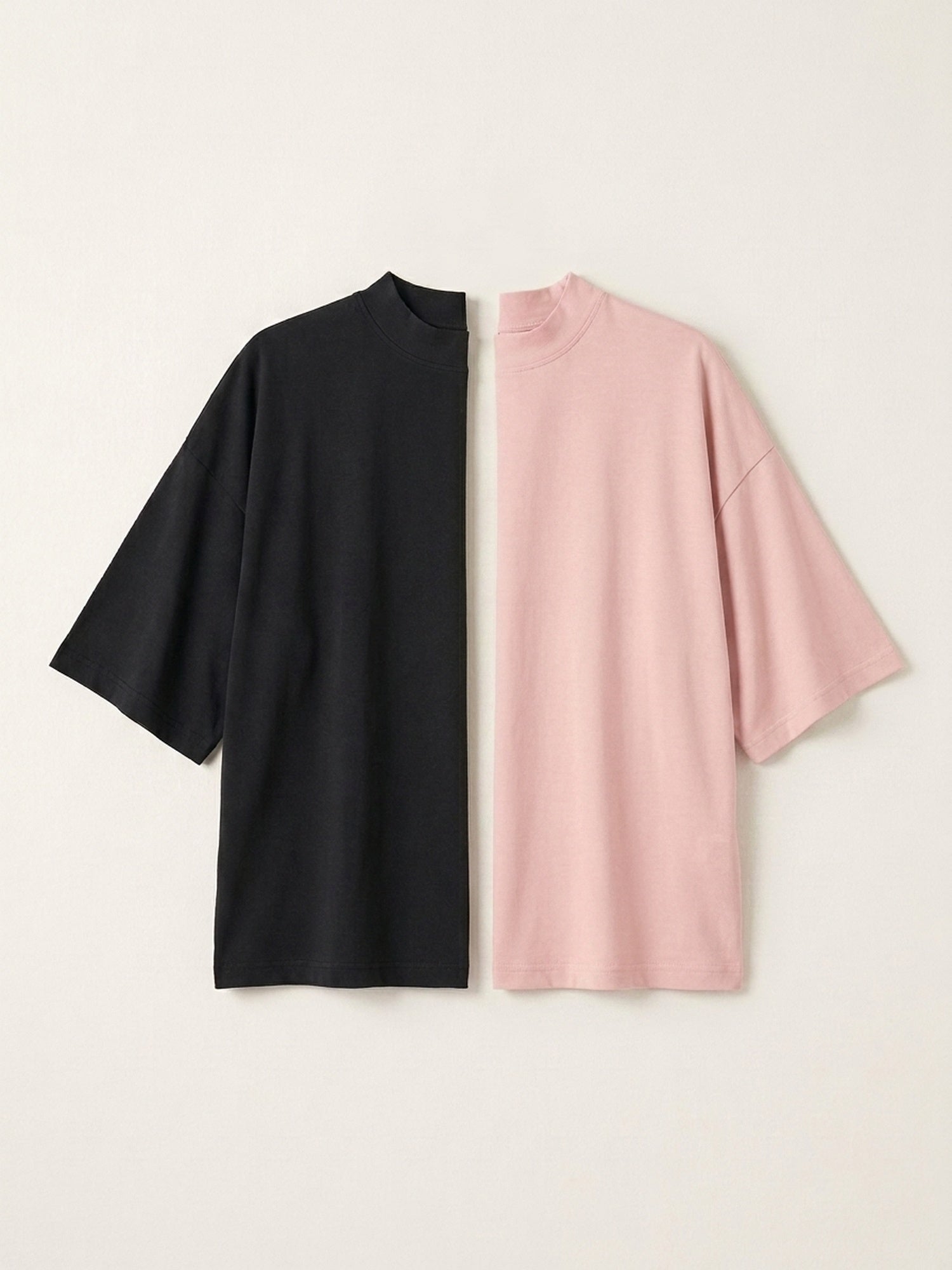 2x Oversized High Neck Bundle (Woman) - Black + Colour