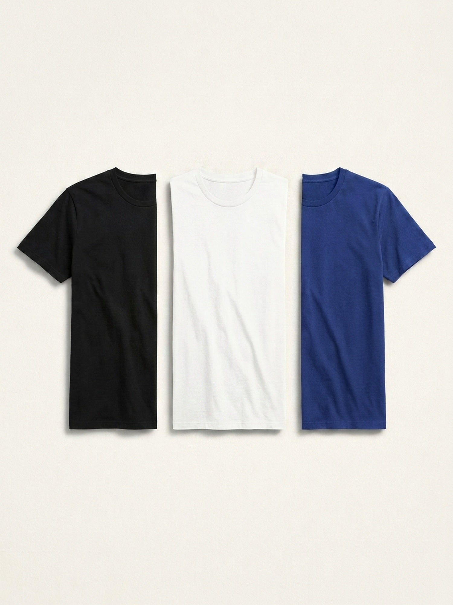 3x Short Sleeve Tee Bundle (Man) - Black + White + Colour