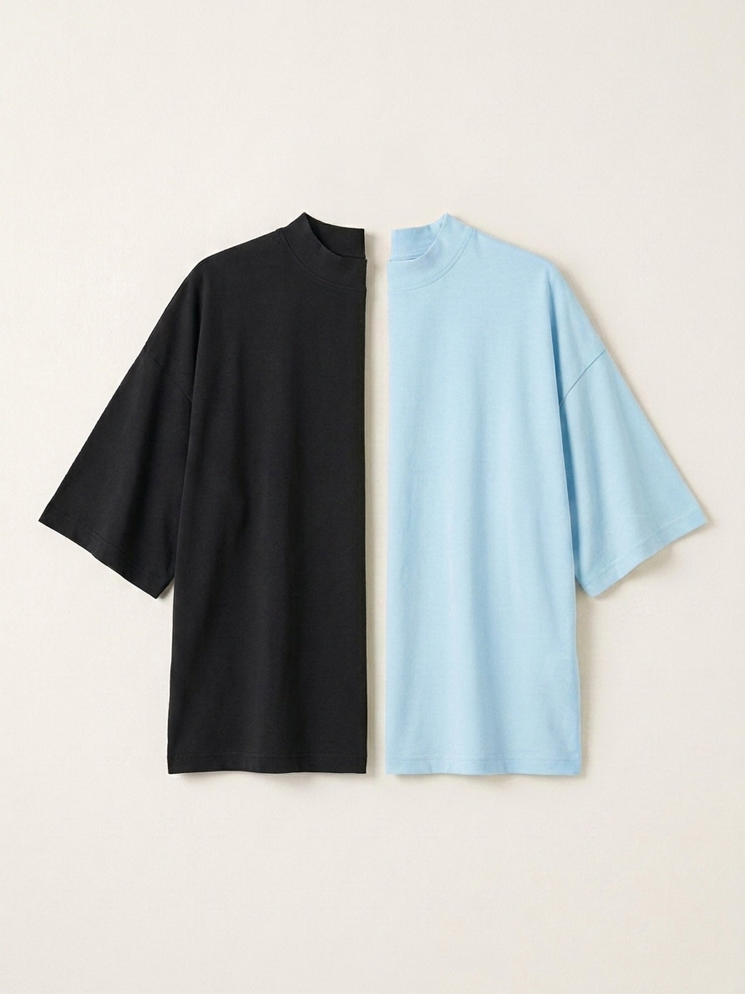 2x Oversized High Neck Bundle (Woman) - Black + Colour