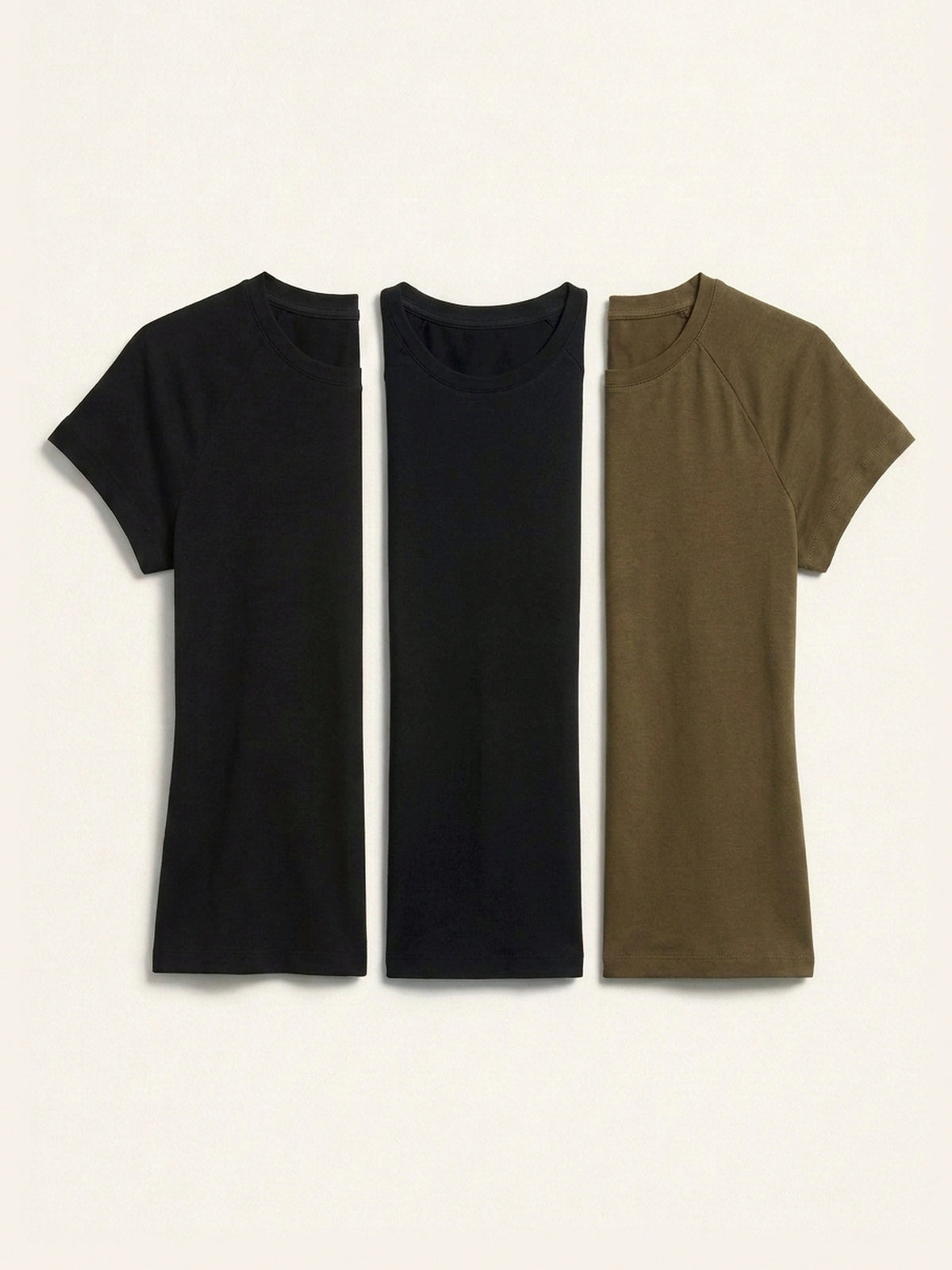 3x Fitted Tee Bundle (Woman) - Black + 2 Colours