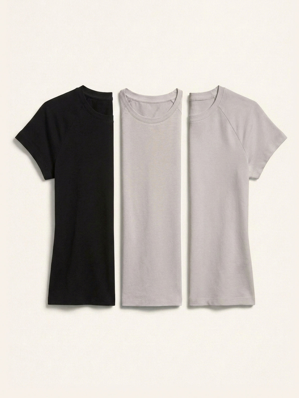 3x Fitted Tee Bundle (Woman) - Black + 2 Colours