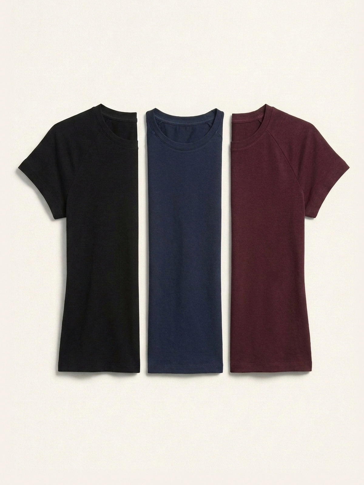3x Fitted Tee Bundle (Woman) - Black + 2 Colours