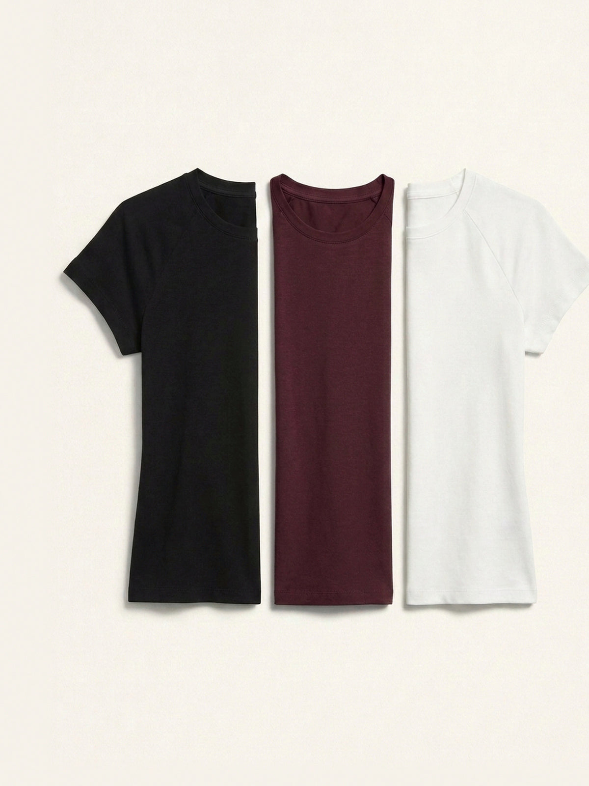 3x Fitted Tee Bundle (Woman) - Black + 2 Colours