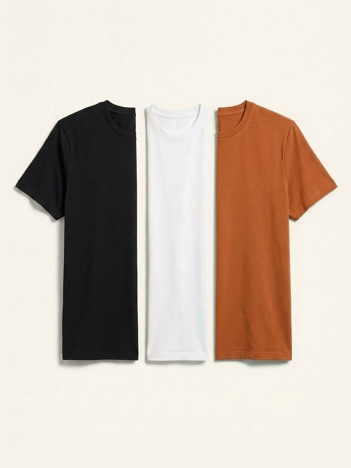 3x Short Sleeve Tee Bundle (Man) - Black + White + Colour