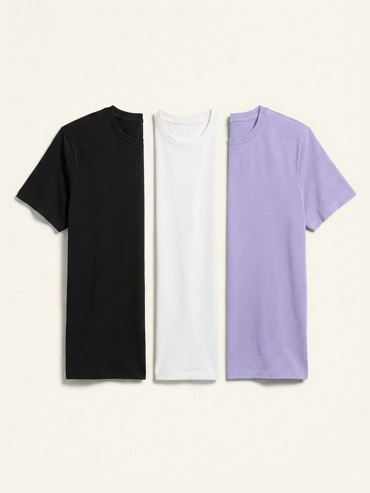 3x Short Sleeve Tee Bundle (Man) - Black + White + Colour