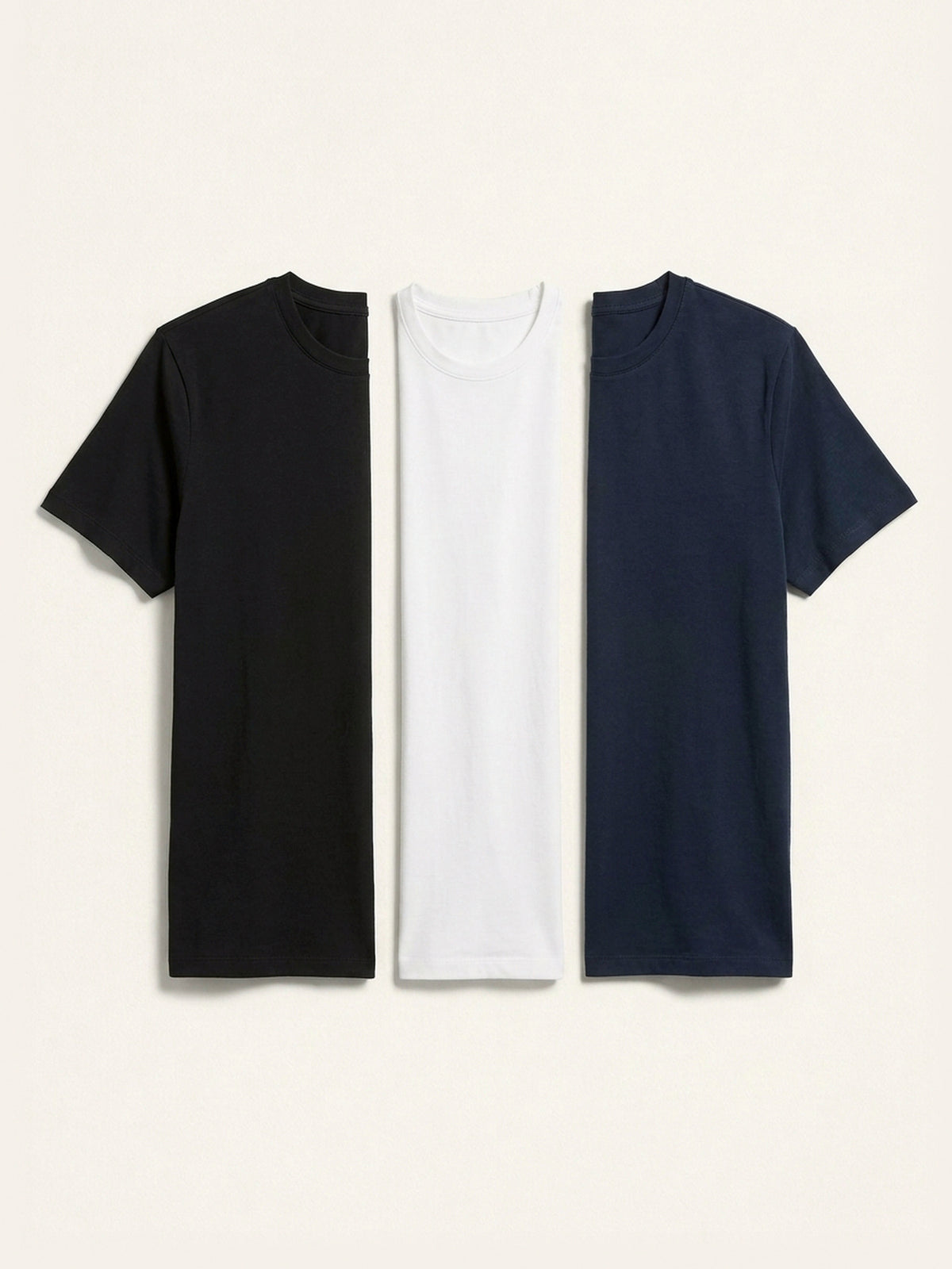 3x Short Sleeve Tee Bundle (Man) - Black + White + Colour