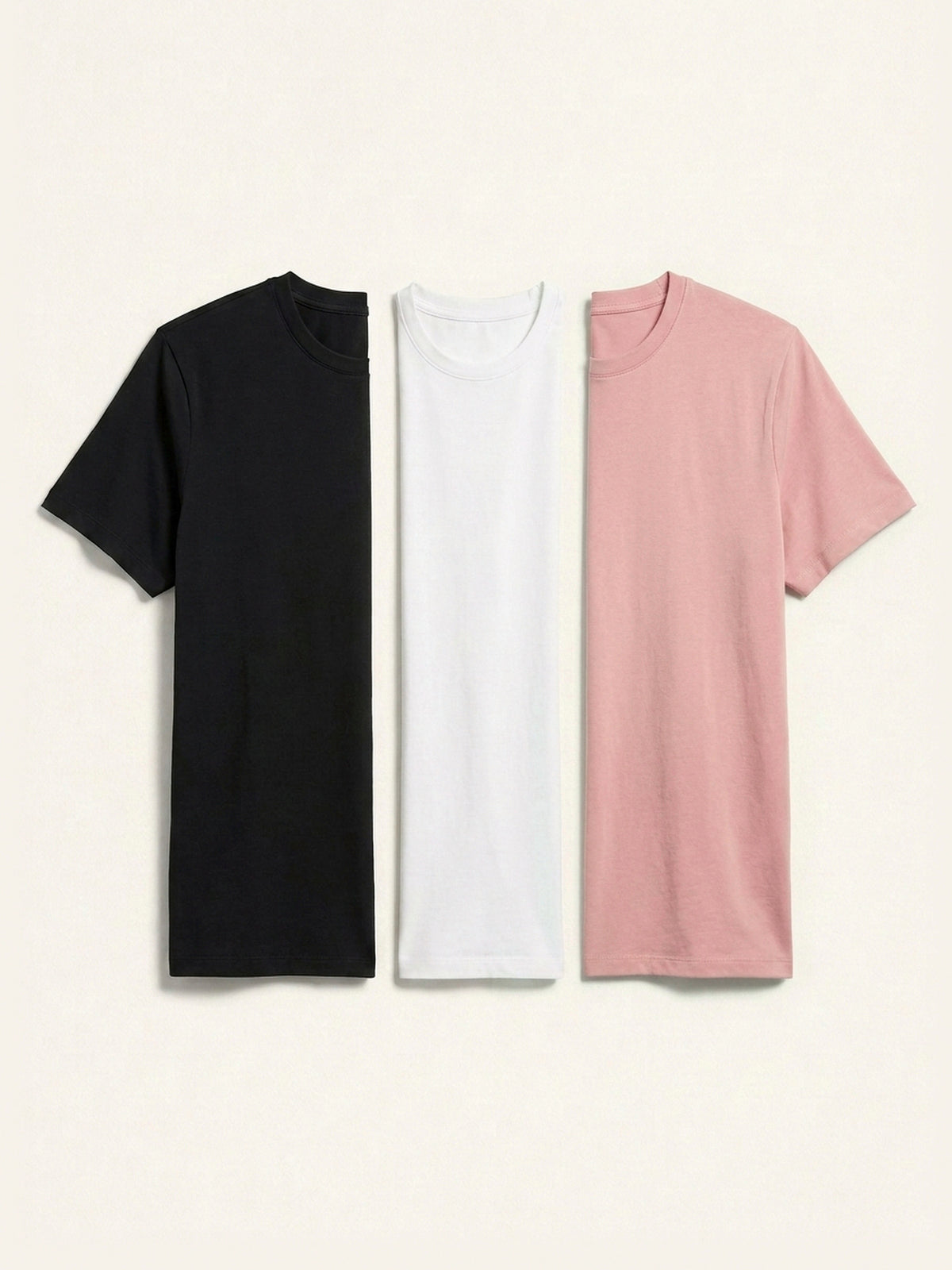 3x Short Sleeve Tee Bundle (Man) - Black + White + Colour