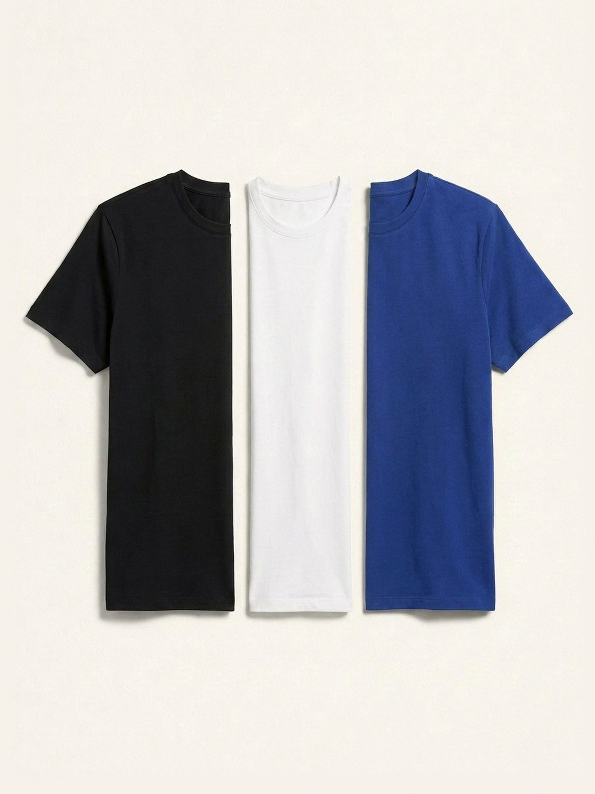 3x Short Sleeve Tee Bundle (Man) - Black + White + Colour