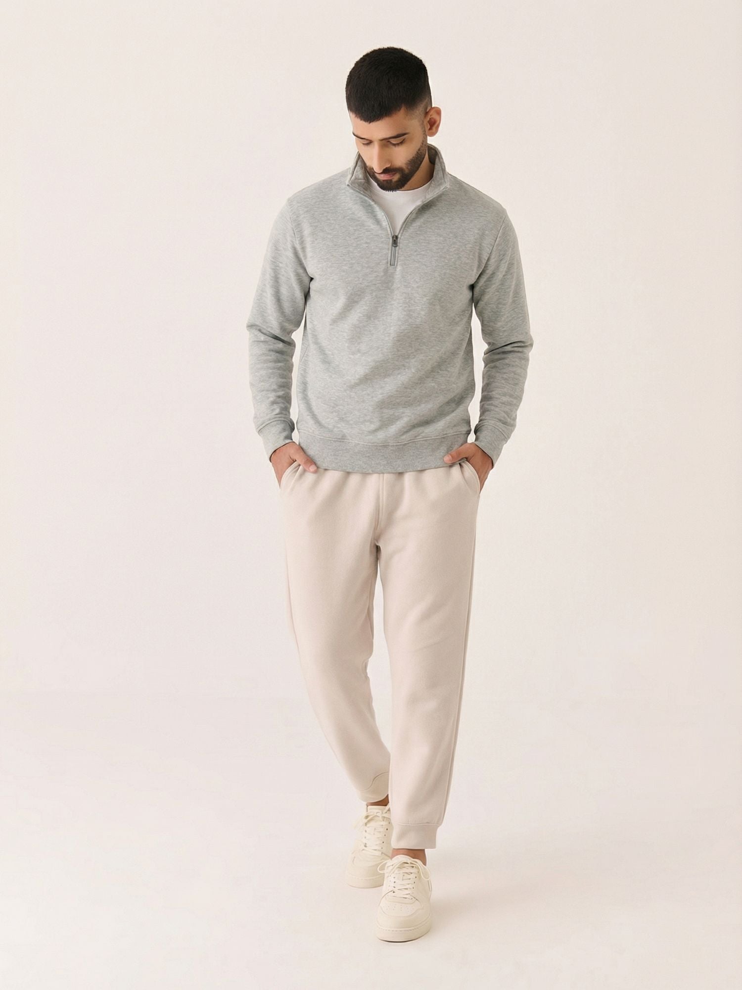 Quarter Zip Sweatshirt - Fleece Lined