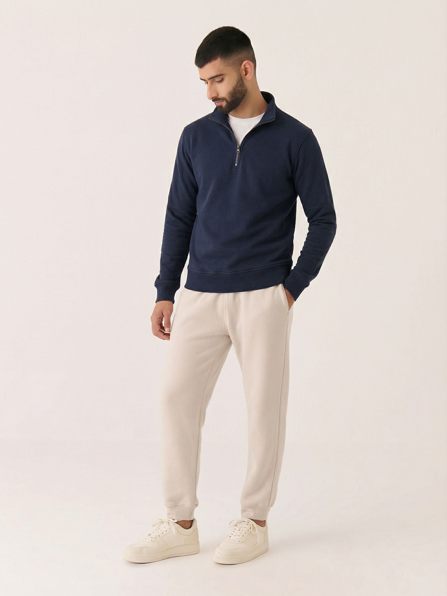 Quarter Zip Sweatshirt - Fleece Lined