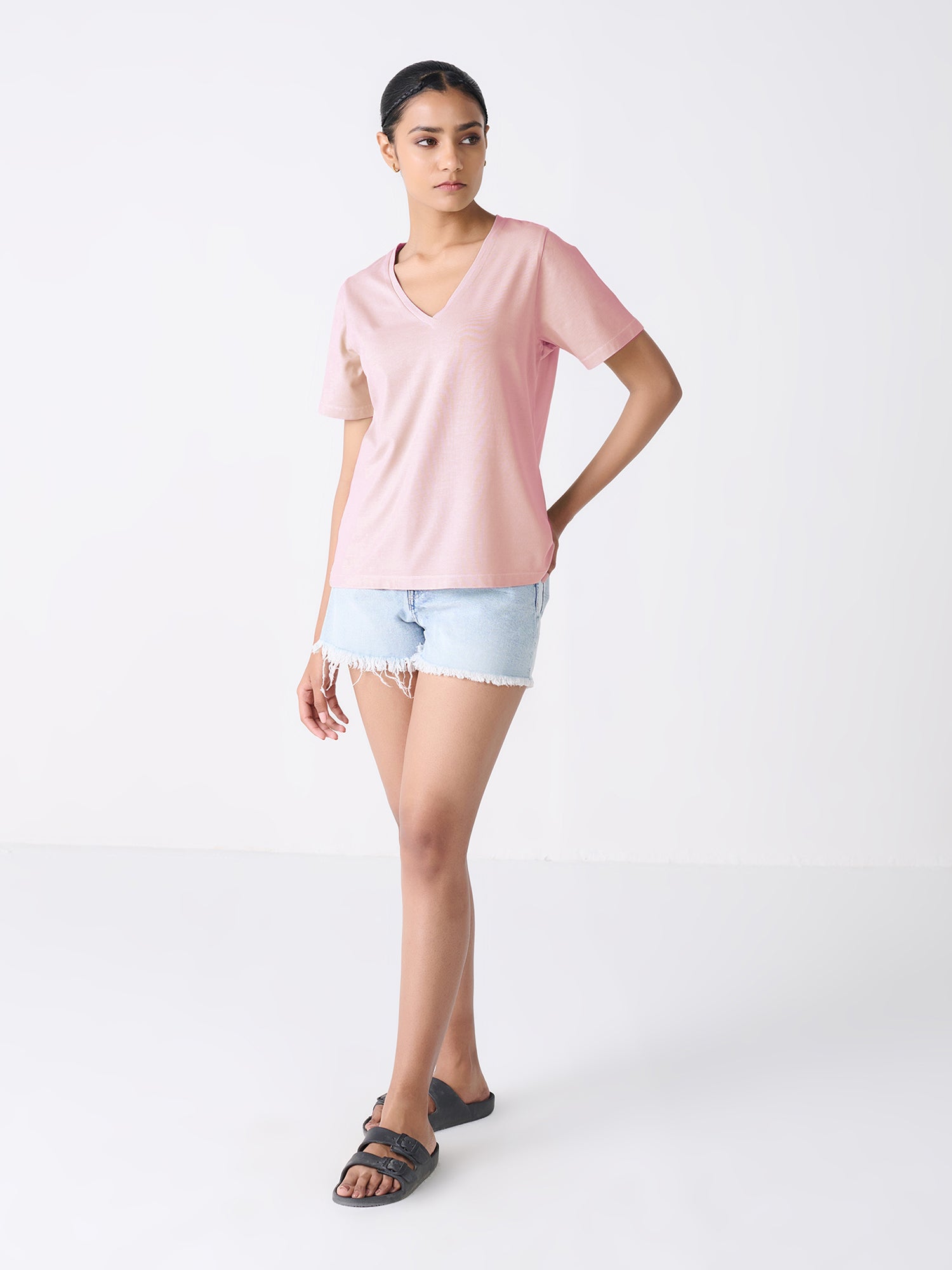 V Neck Short Sleeve