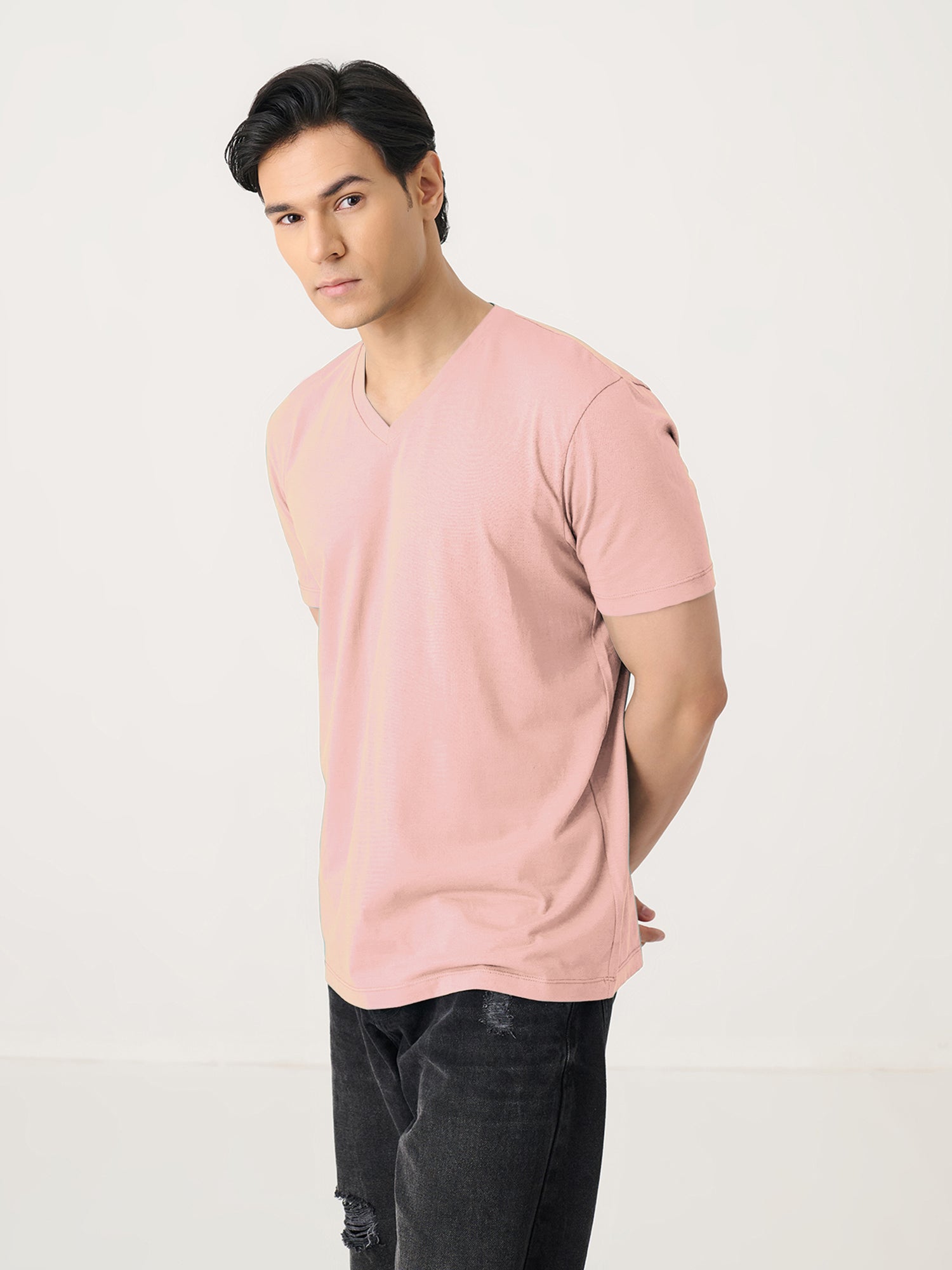 V Neck Short Sleeve