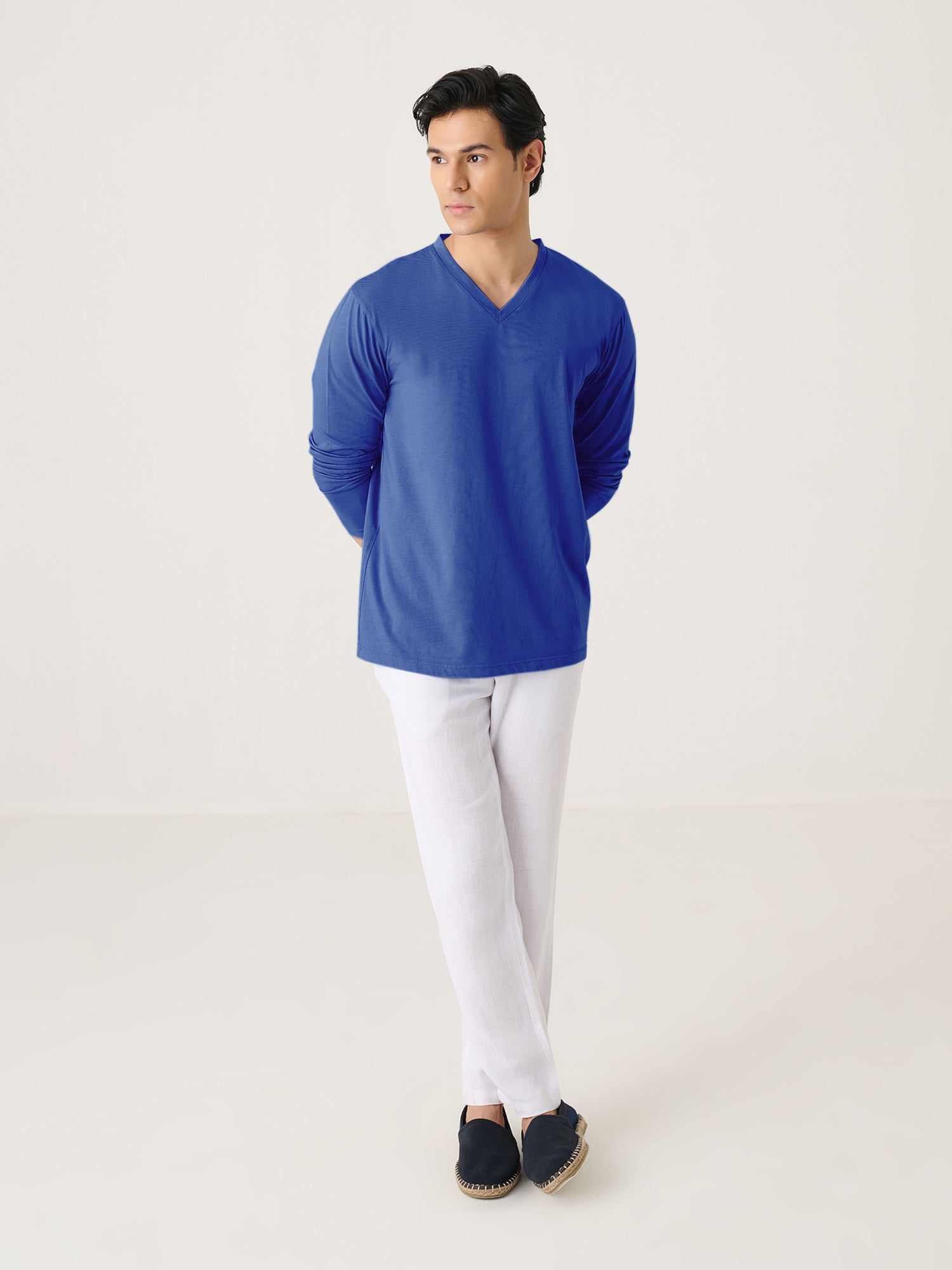 V Neck Long Sleeve