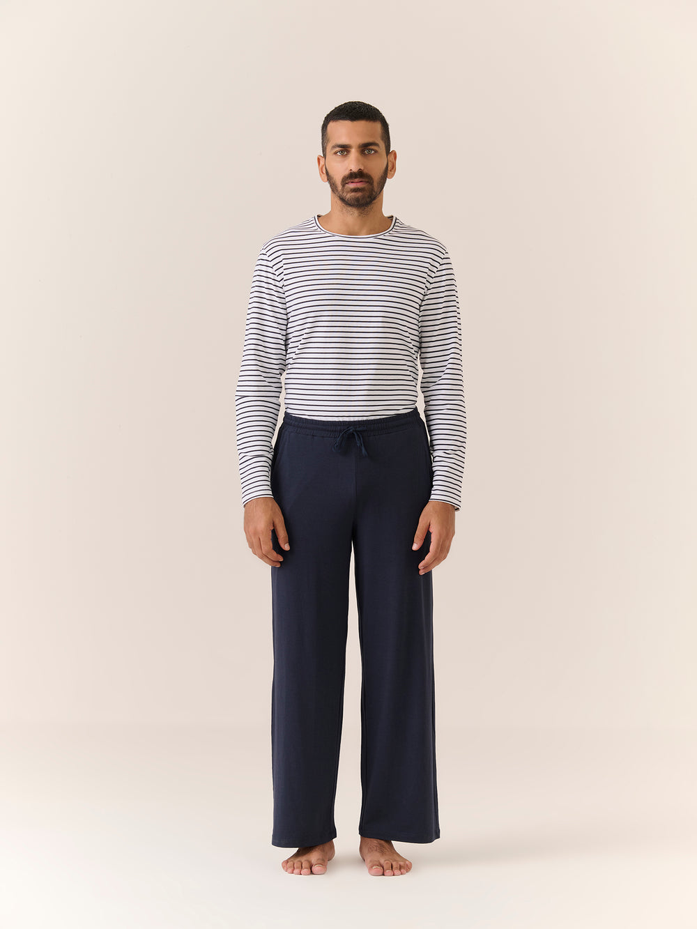Sleep Pyjamas in Navy - front view on model