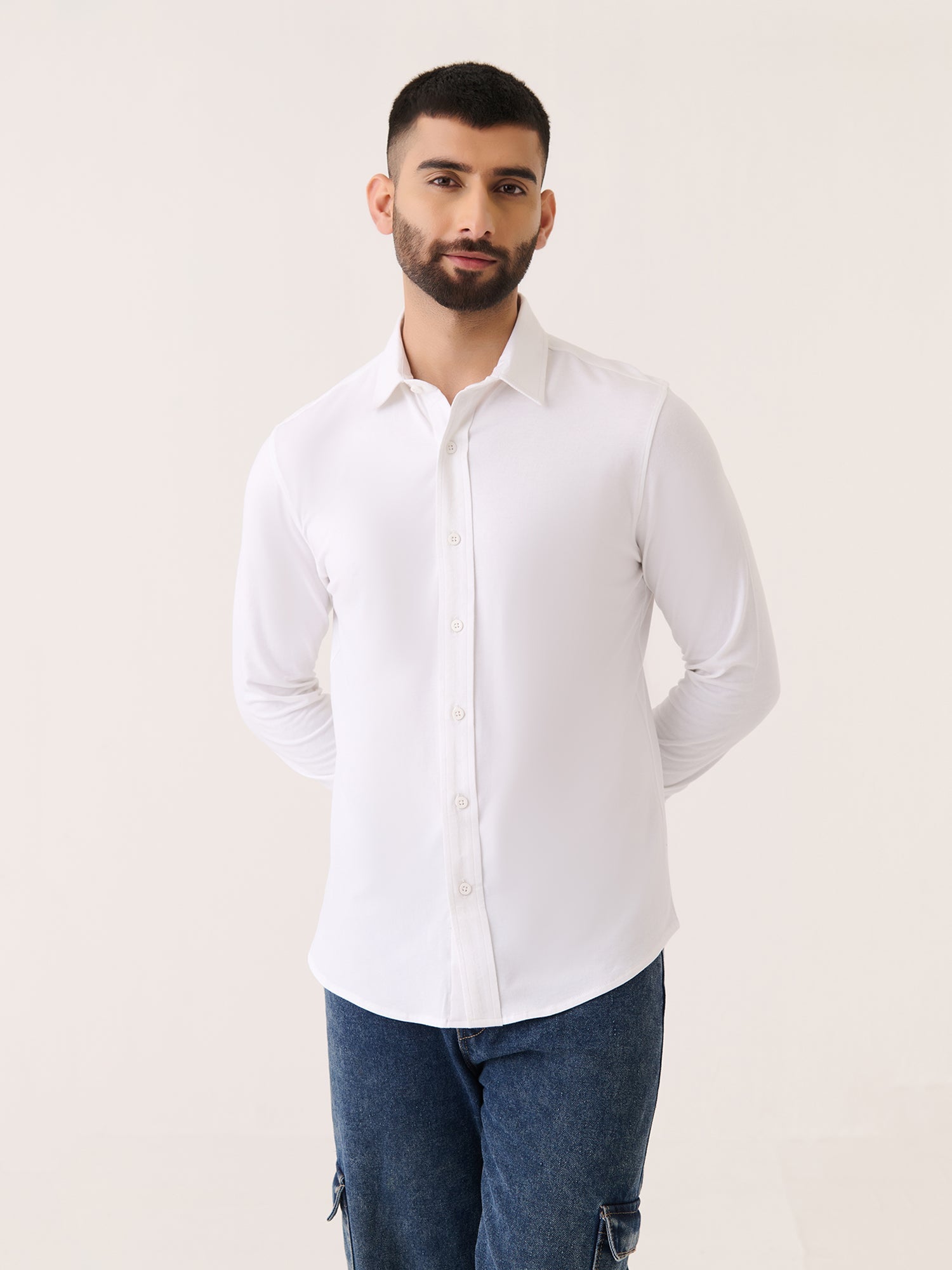 Long Sleeve Button Down - Slim Fit Stretch