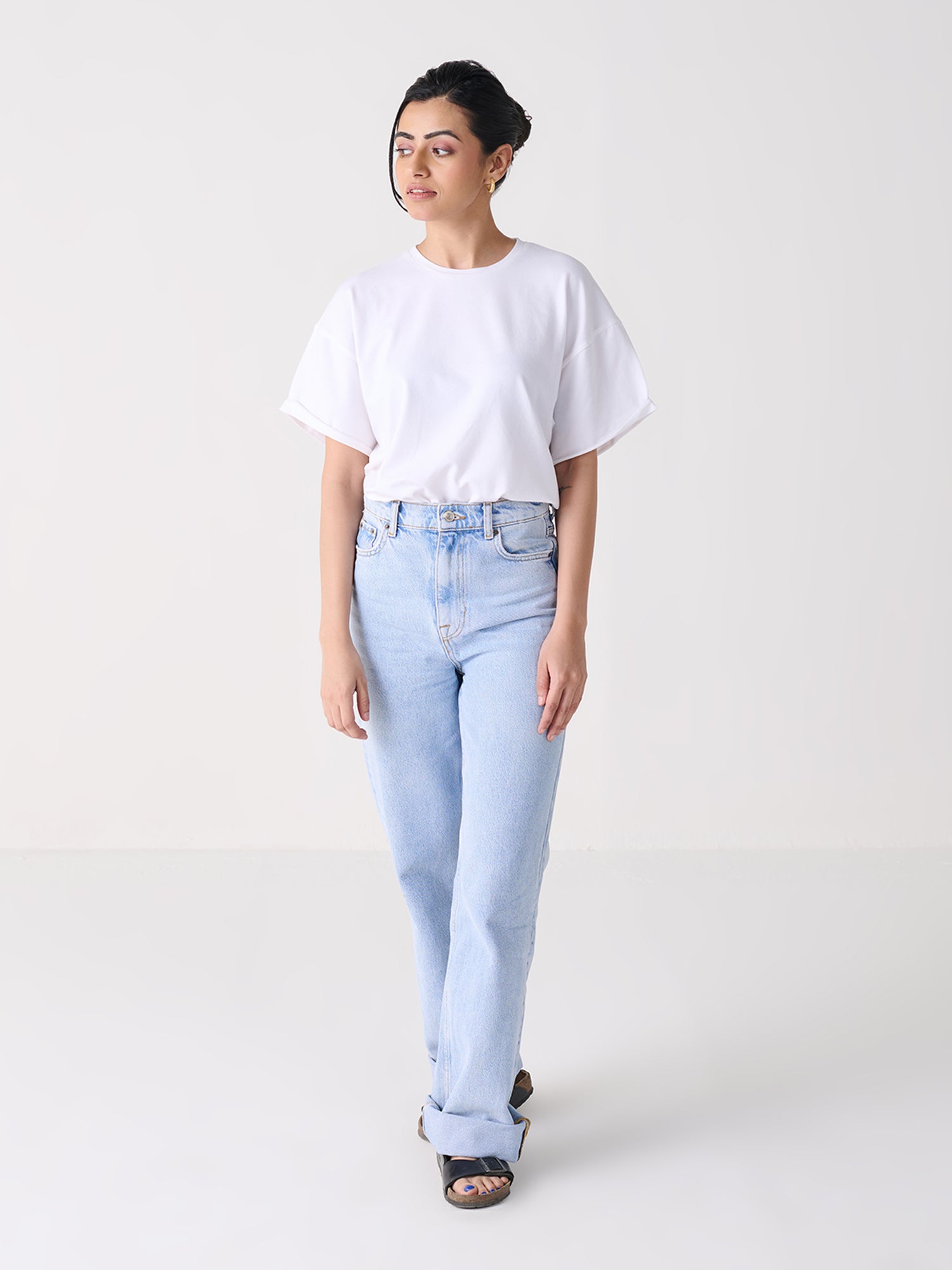 Pinned Sleeve Easy Tee