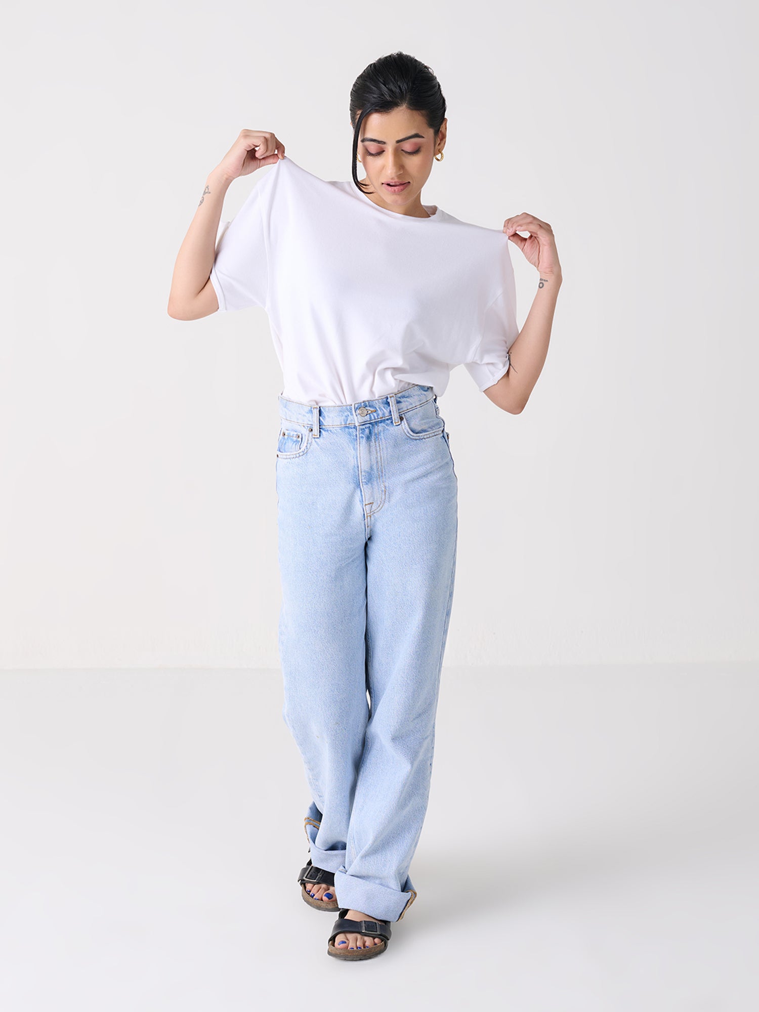 Pinned Sleeve Easy Tee