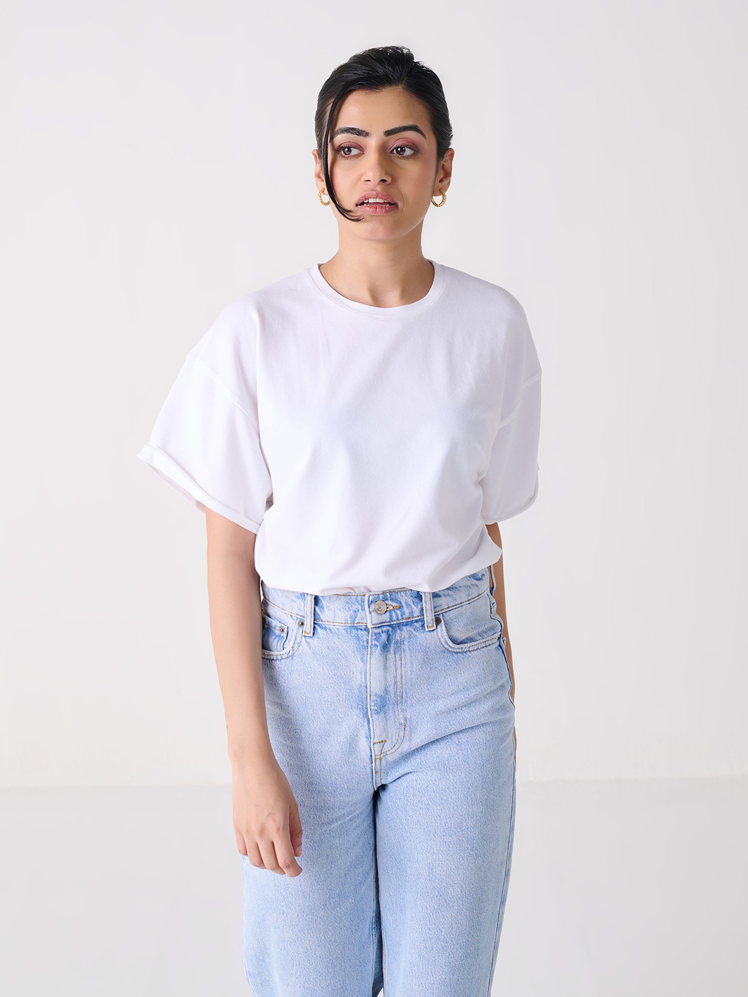 Pinned Sleeve Easy Tee