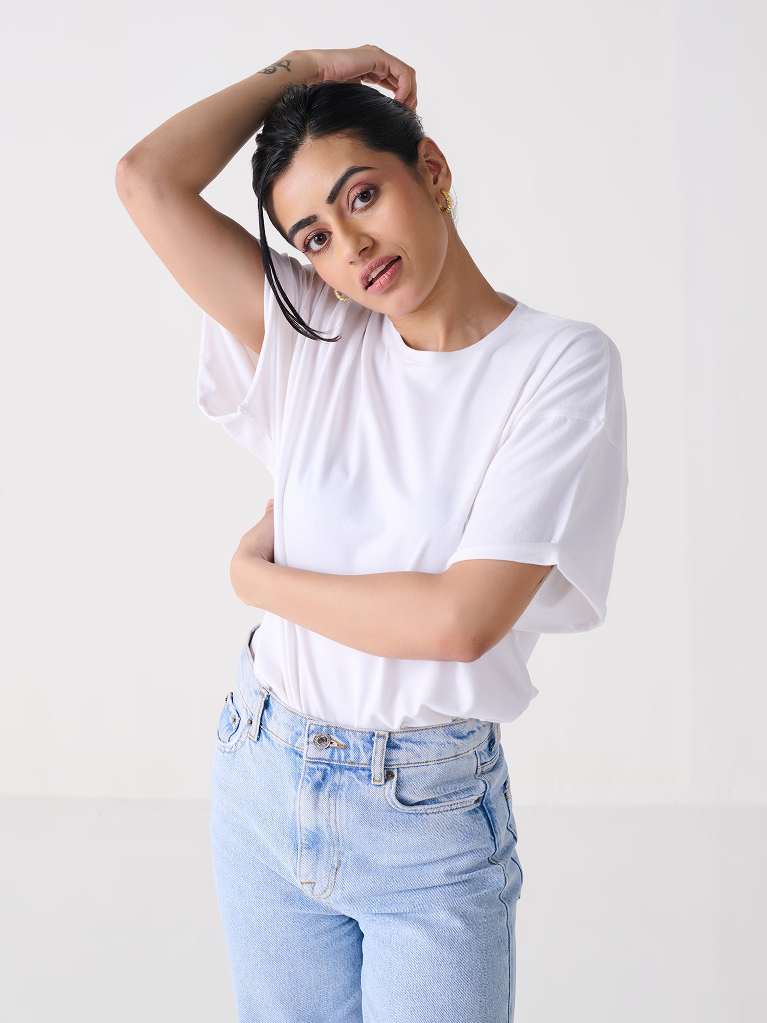 Pinned Sleeve Easy Tee