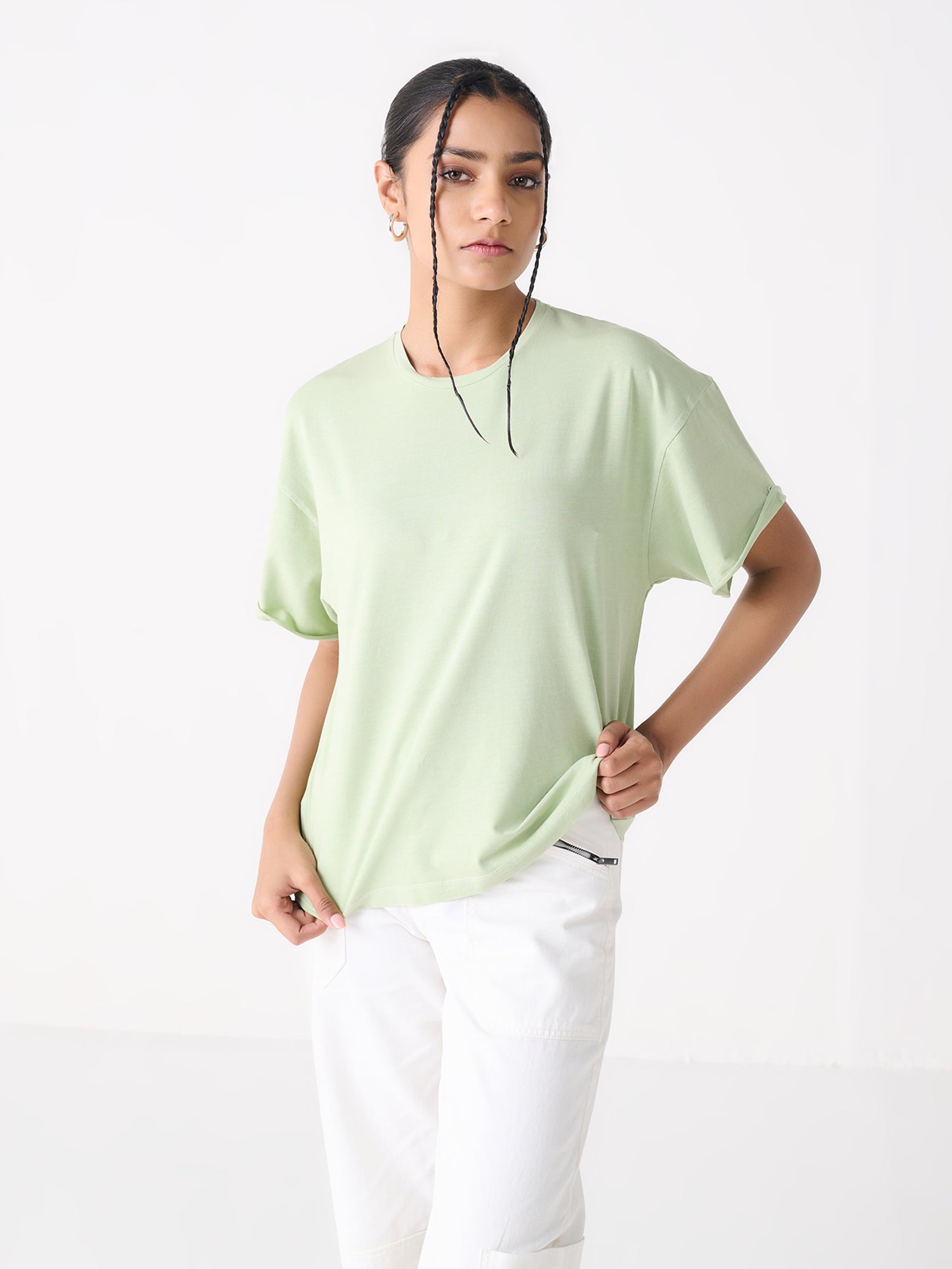 Pinned Sleeve Easy Tee