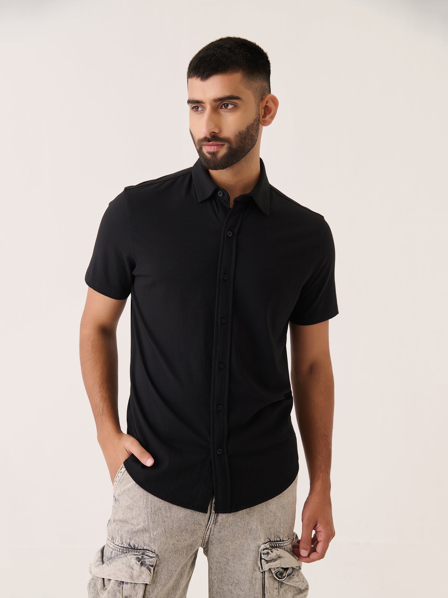 Short Sleeve Button Down - Slim Fit Stretch