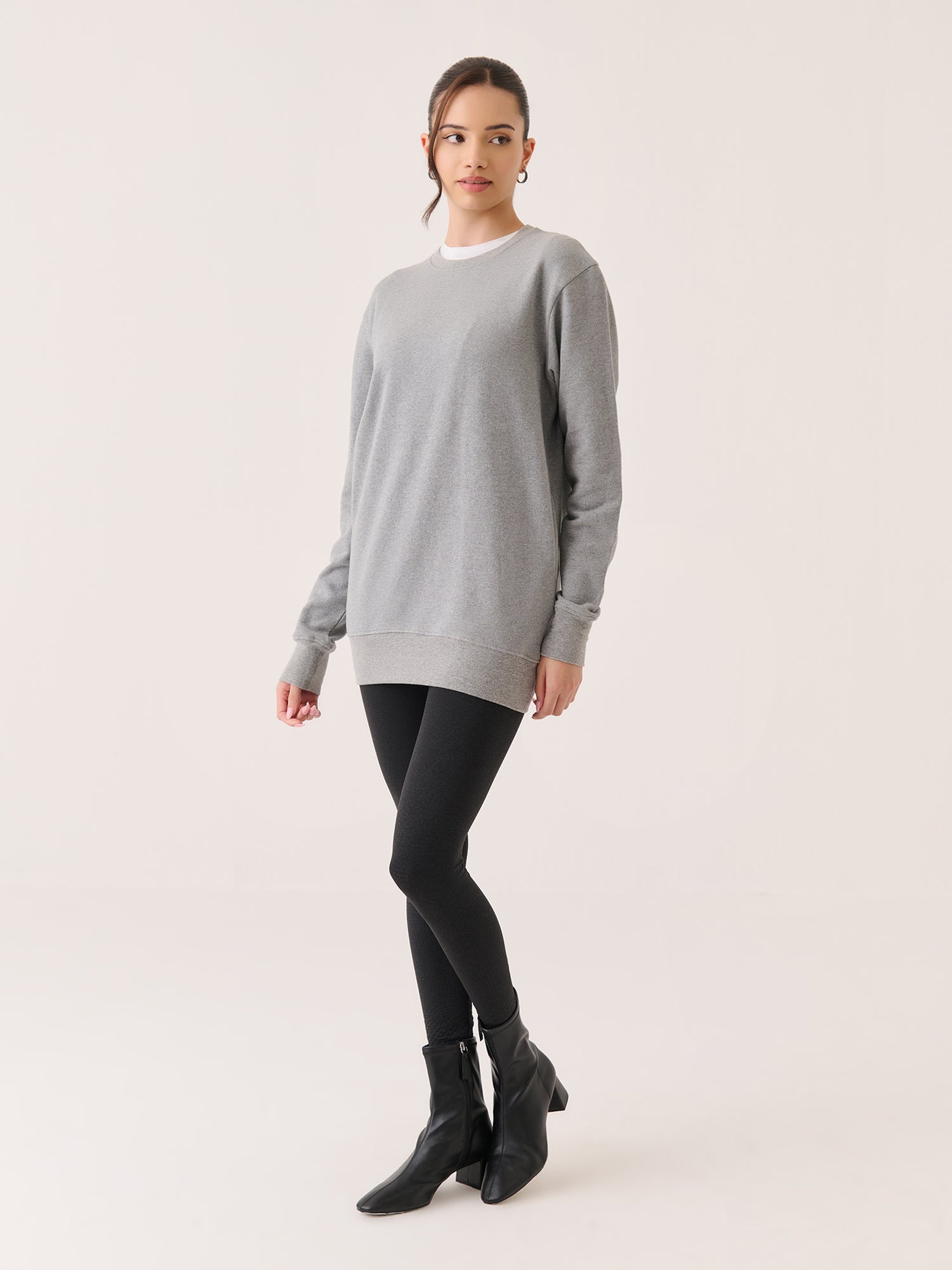 Crew Neck Long Sweatshirt