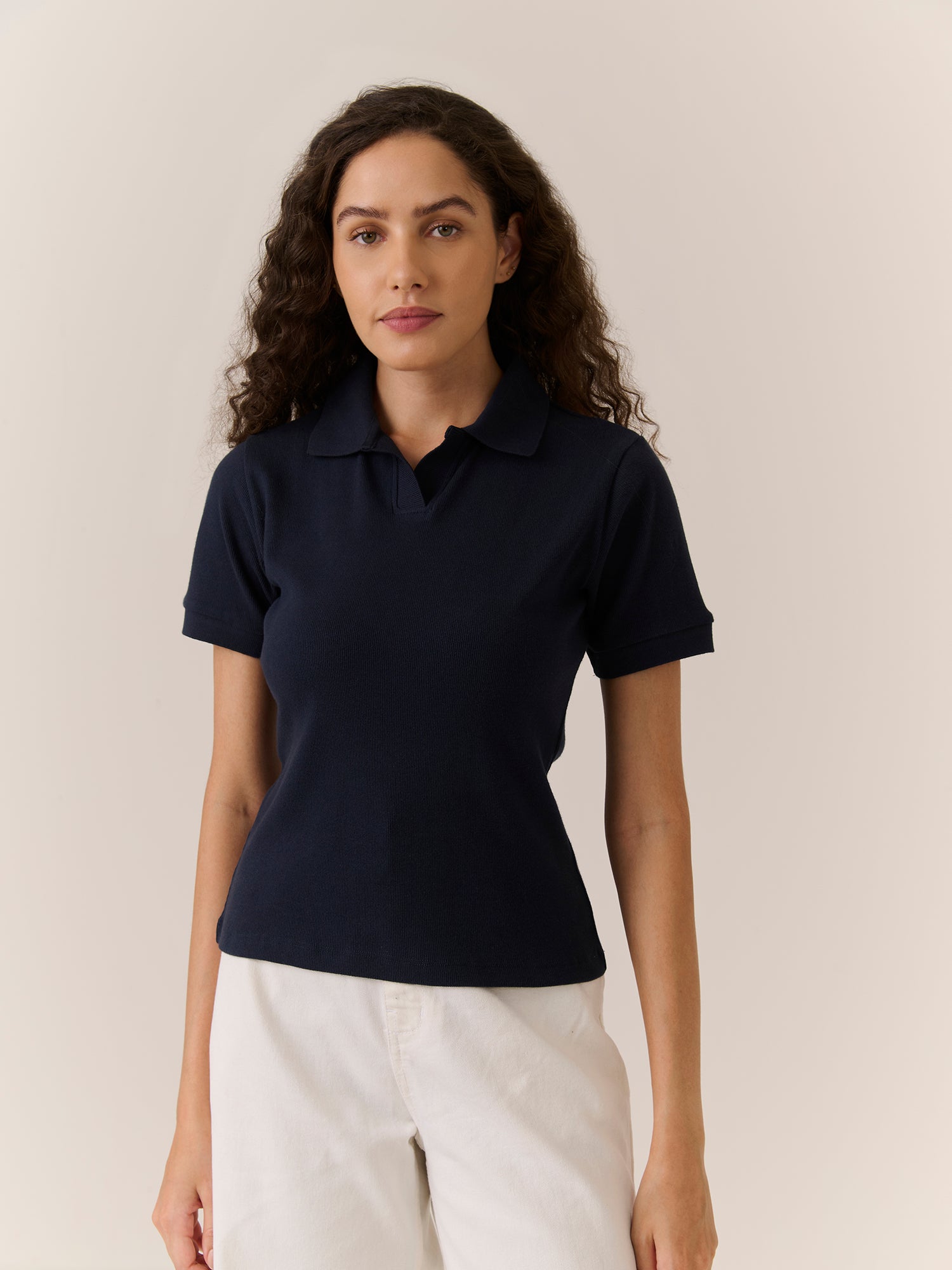 Rib Knit Polo