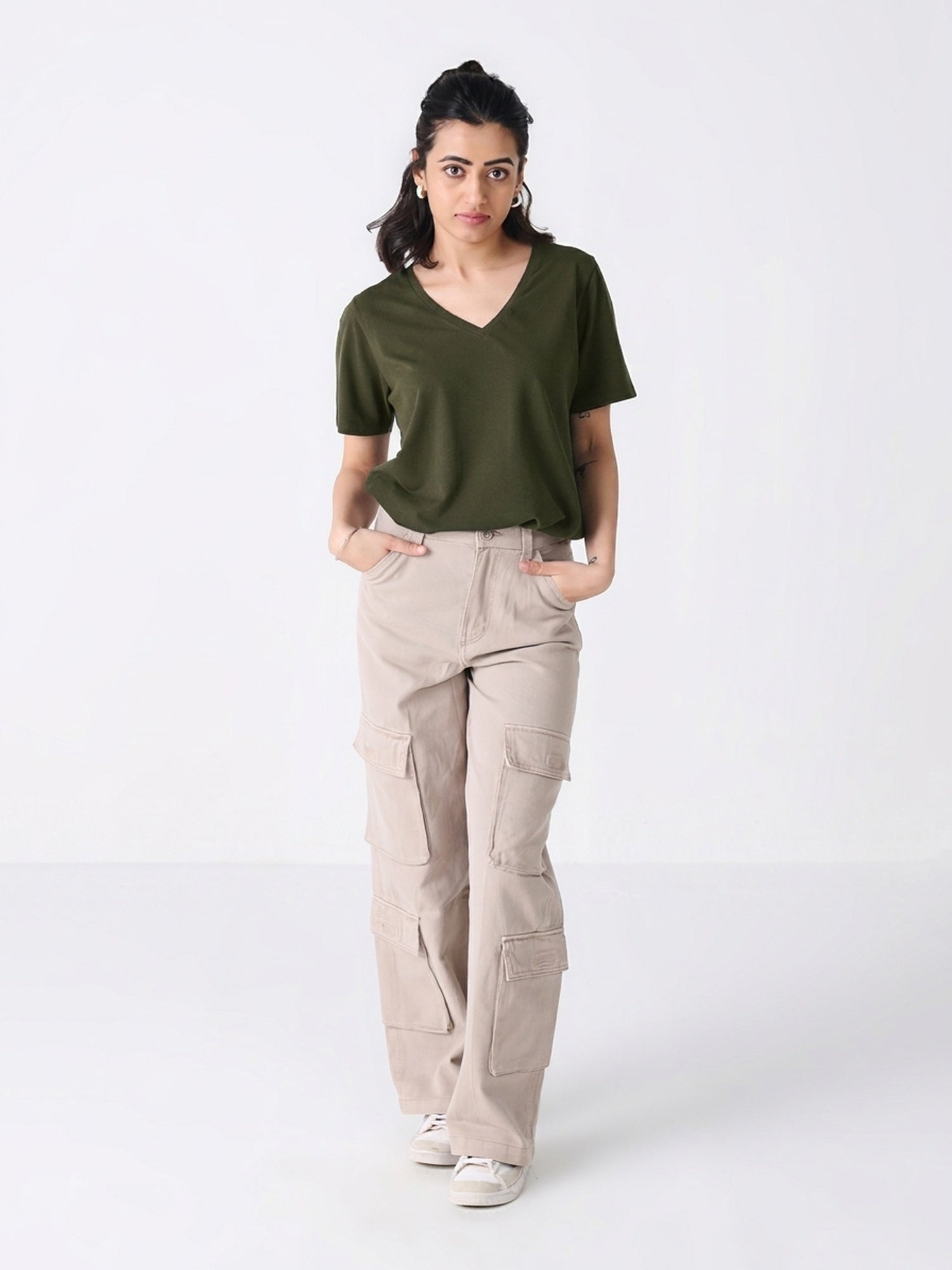 V Neck Short Sleeve