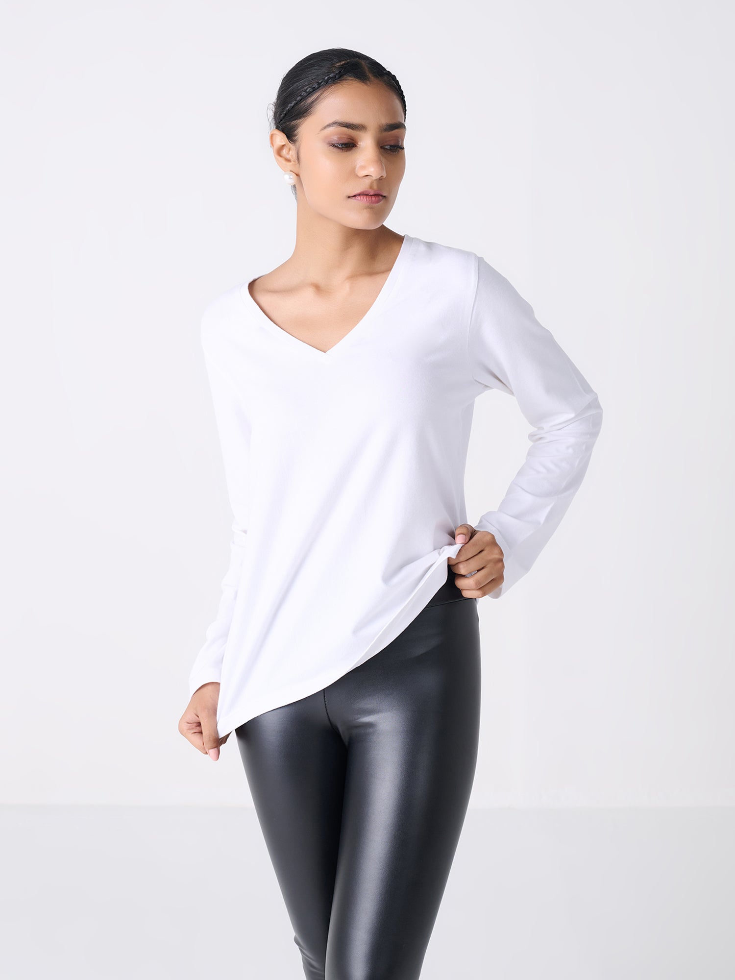 V Neck Long Sleeve