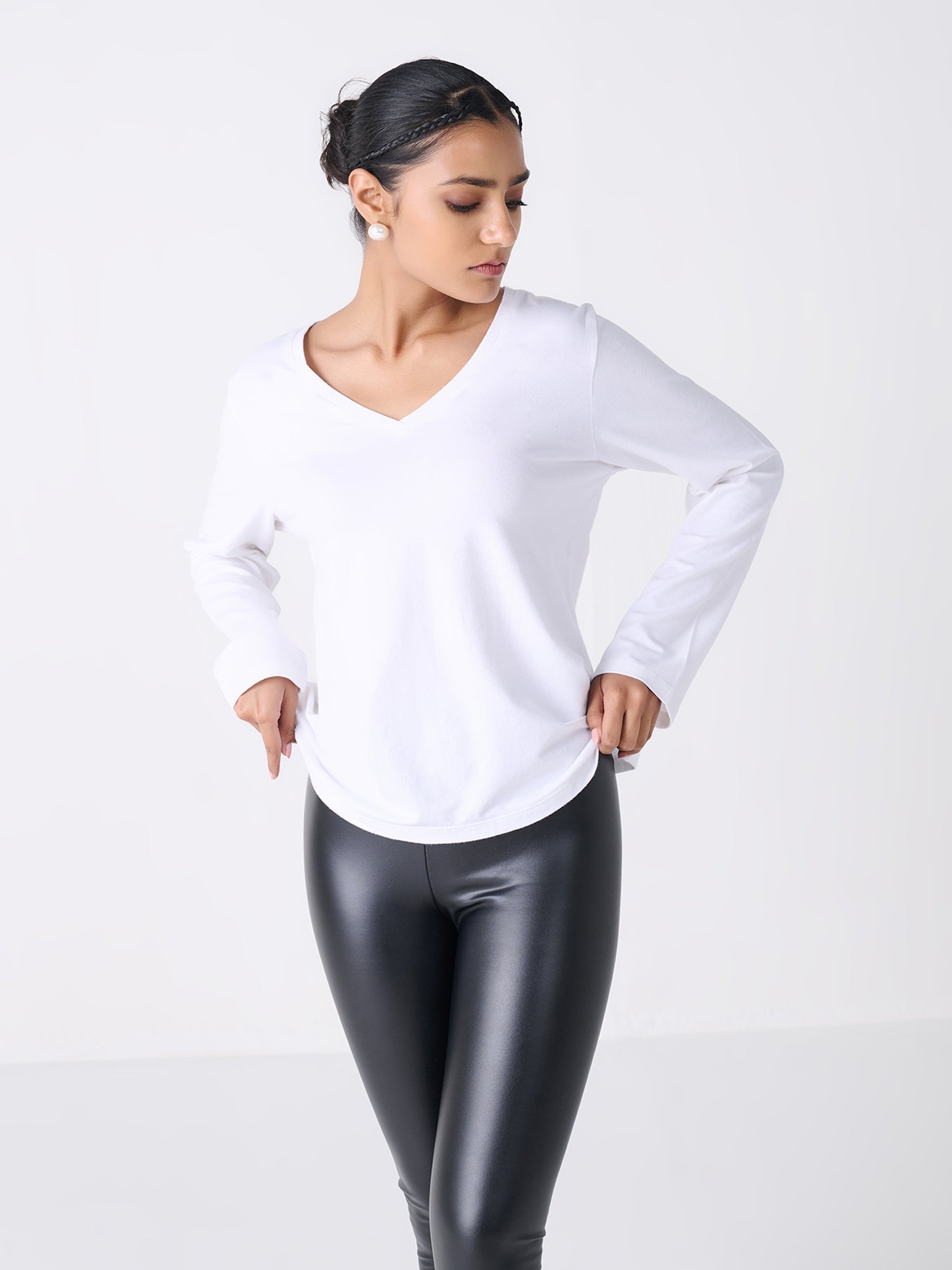 V Neck Long Sleeve