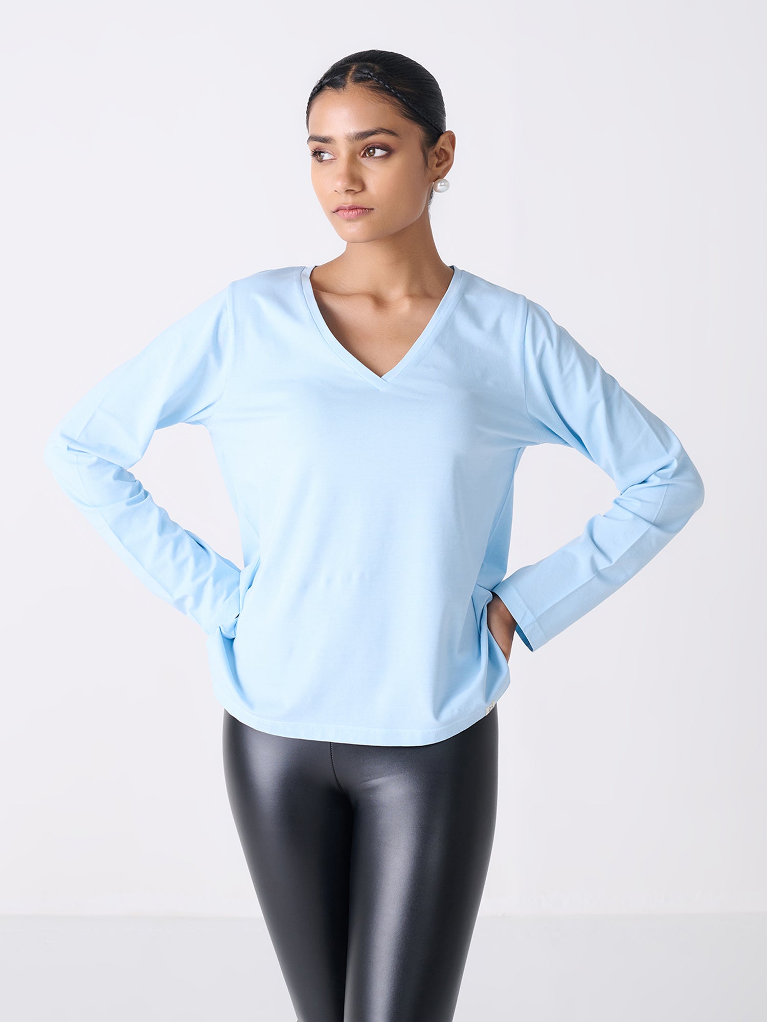 V Neck Long Sleeve