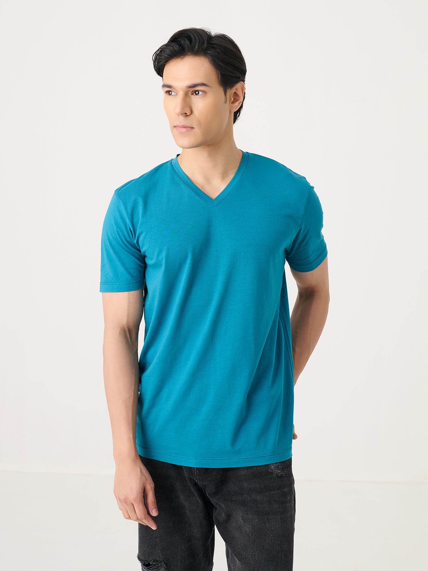 V Neck Short Sleeve