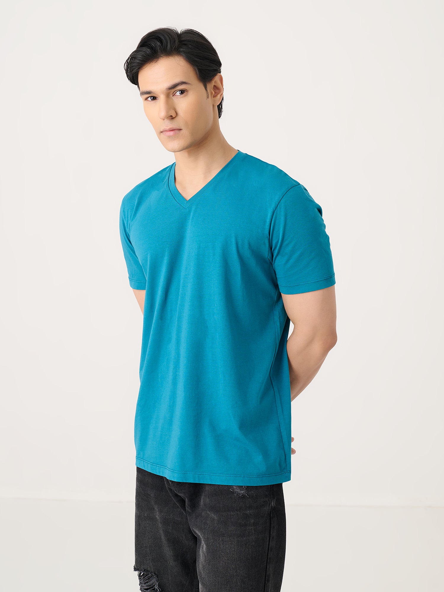 V Neck Short Sleeve