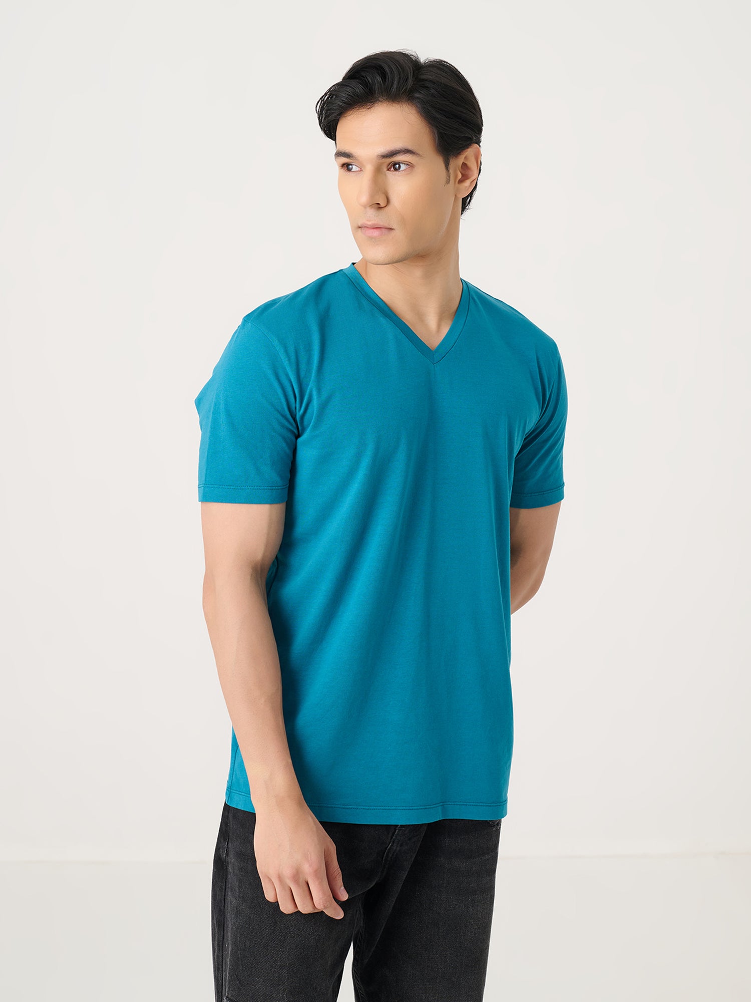 V Neck Short Sleeve