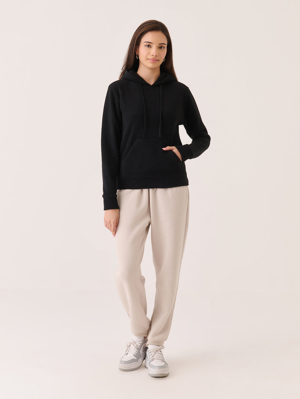 Polar Fuzzy Hoodie - Black