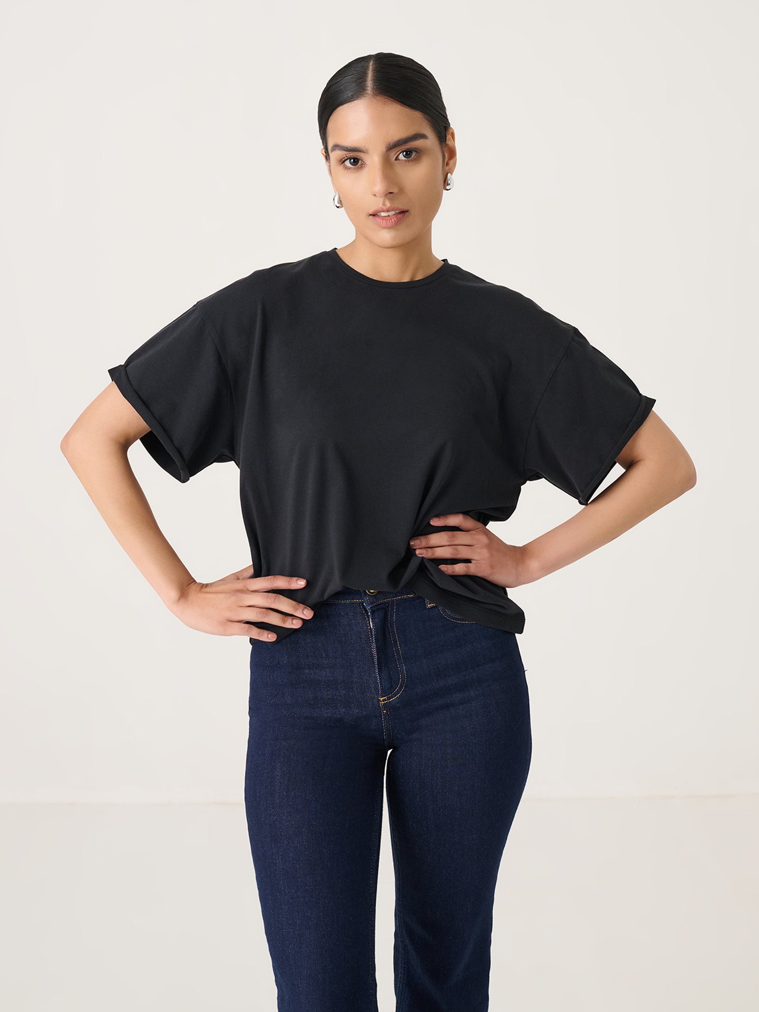 Pinned Sleeve Easy Tee