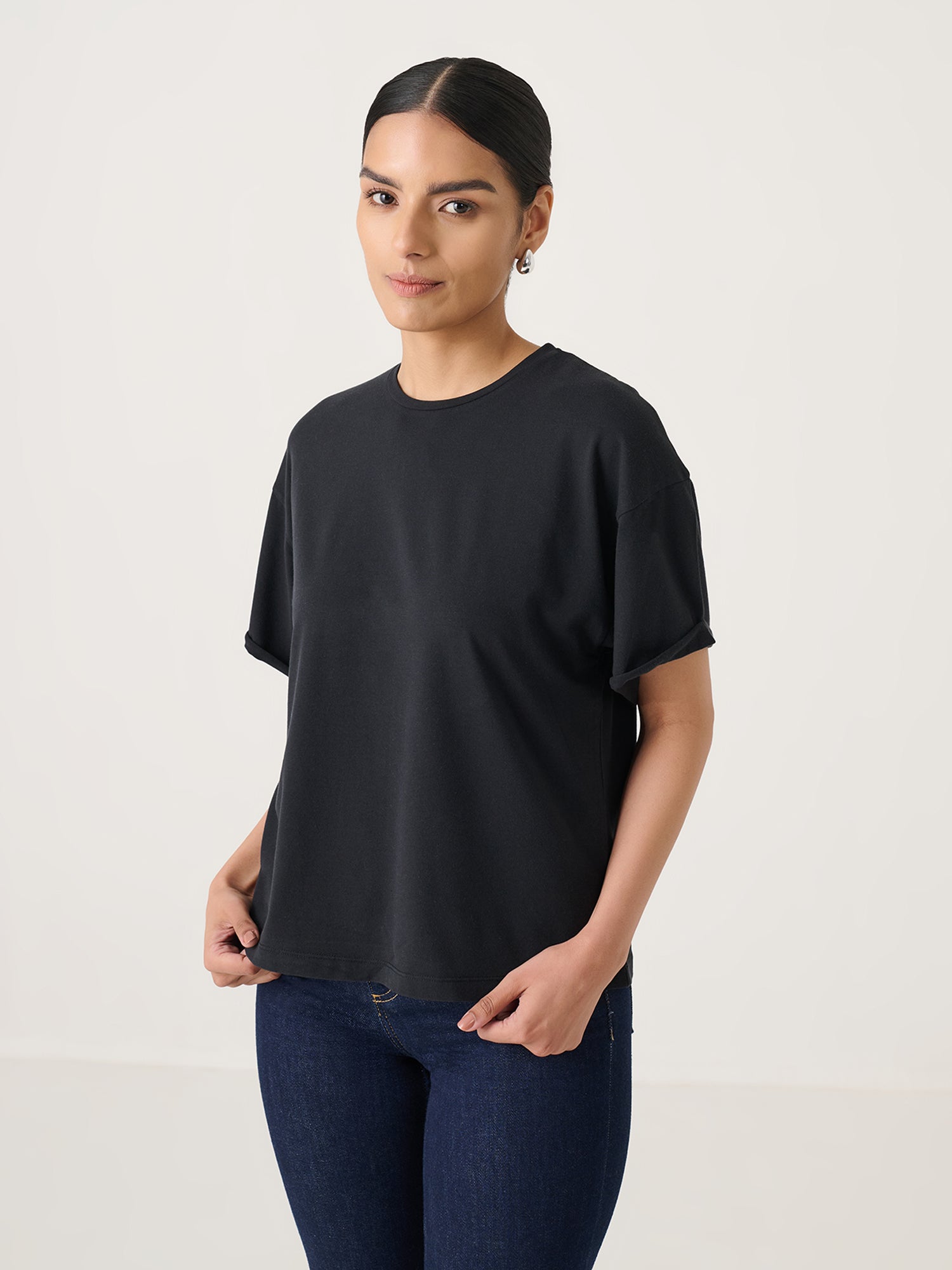 Pinned Sleeve Easy Tee