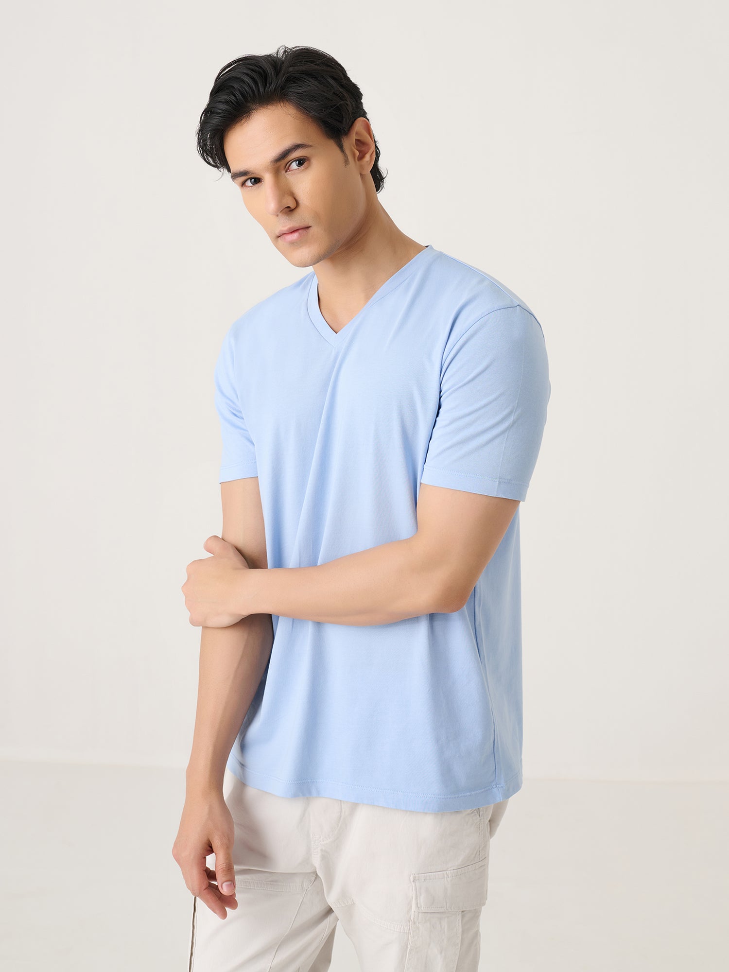 V Neck Short Sleeve