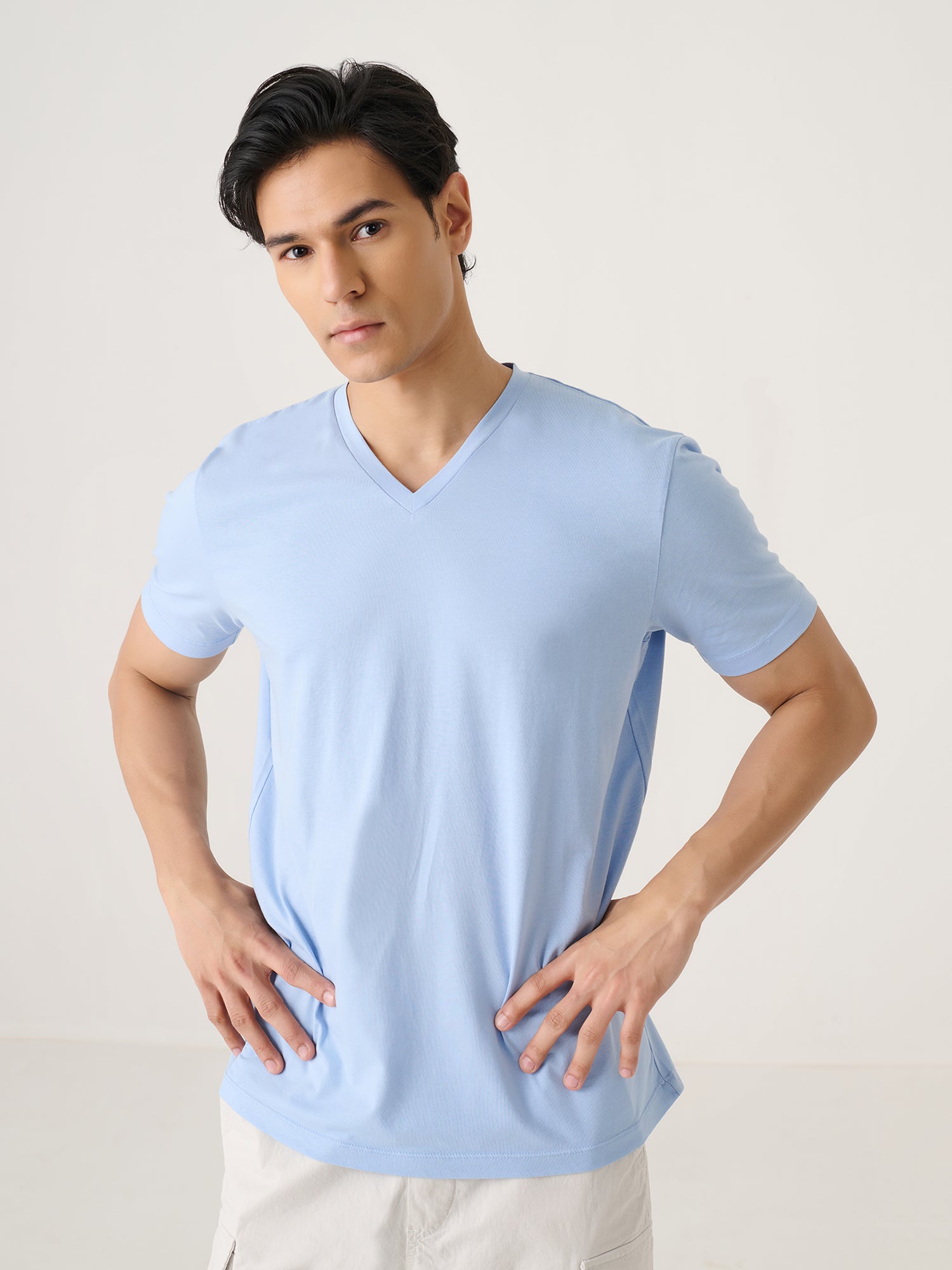 V Neck Short Sleeve