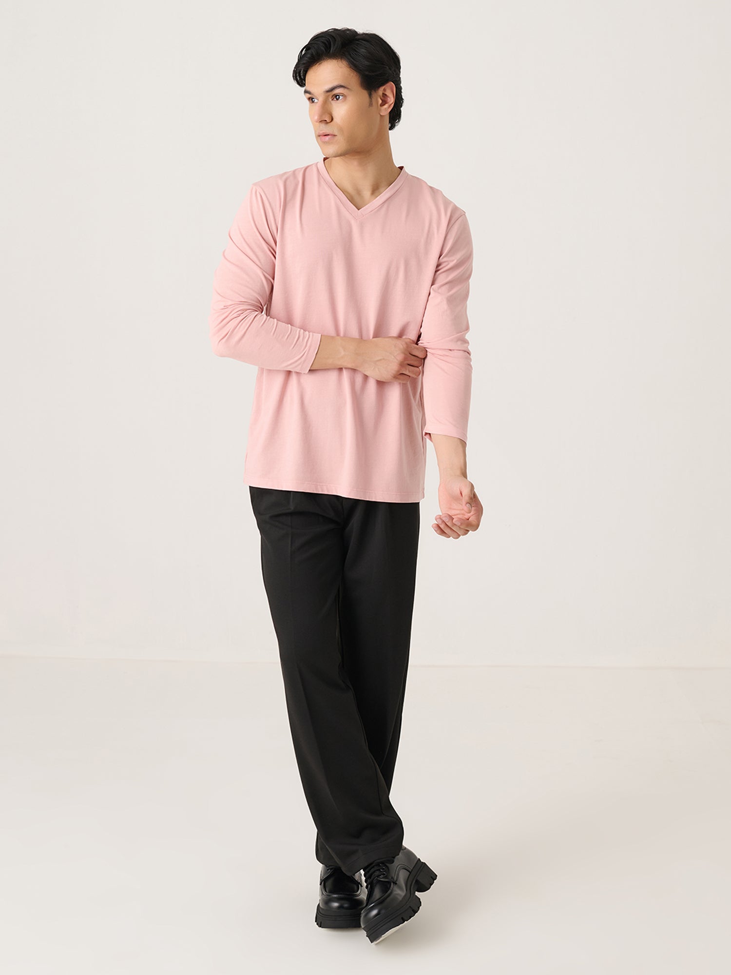 V Neck Long Sleeve