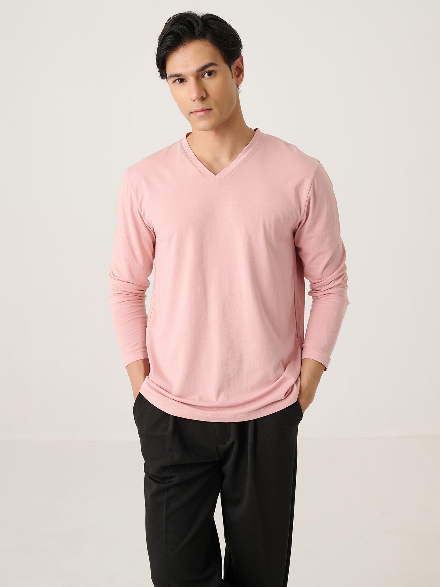 V Neck Long Sleeve