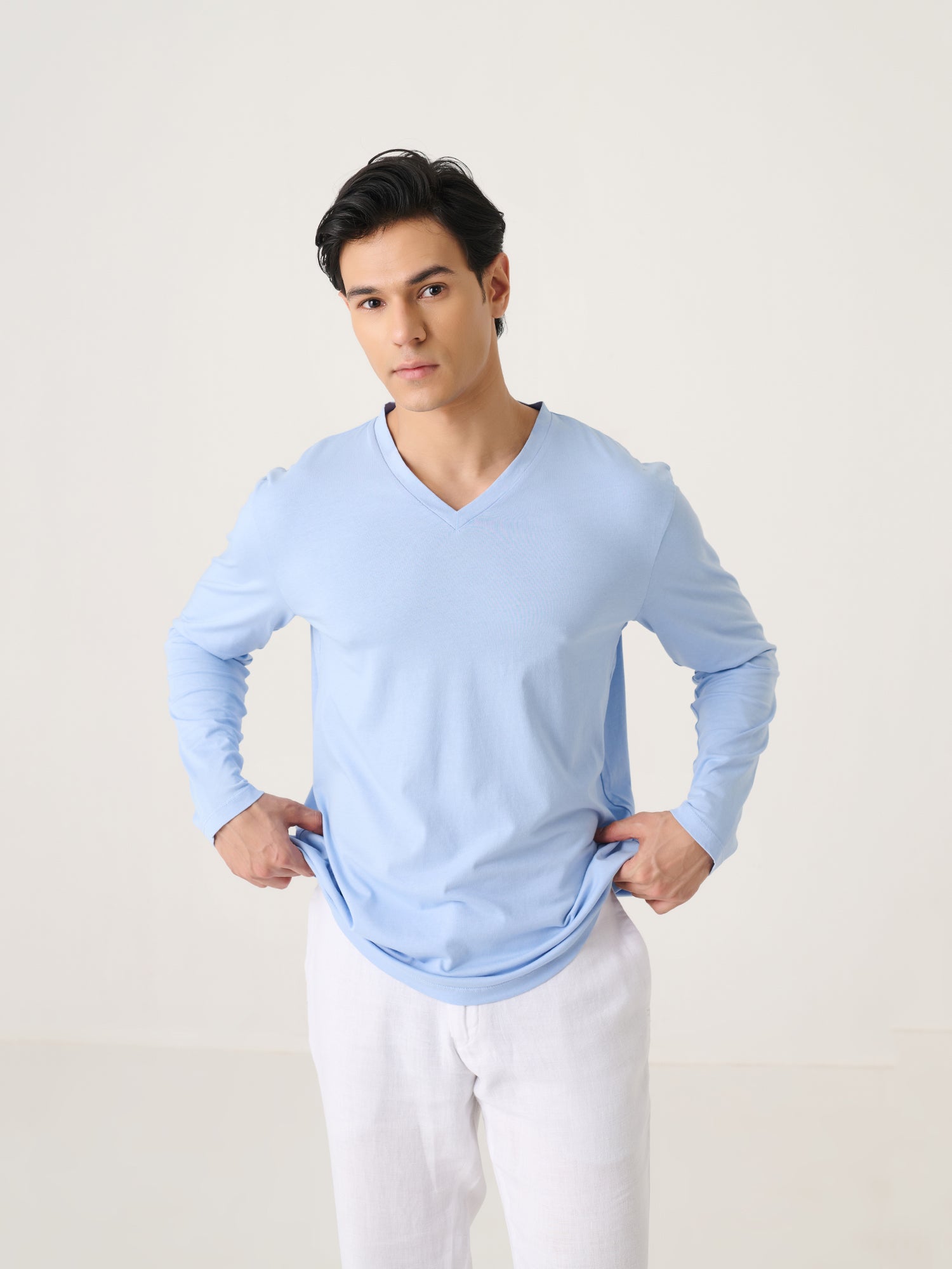 V Neck Long Sleeve